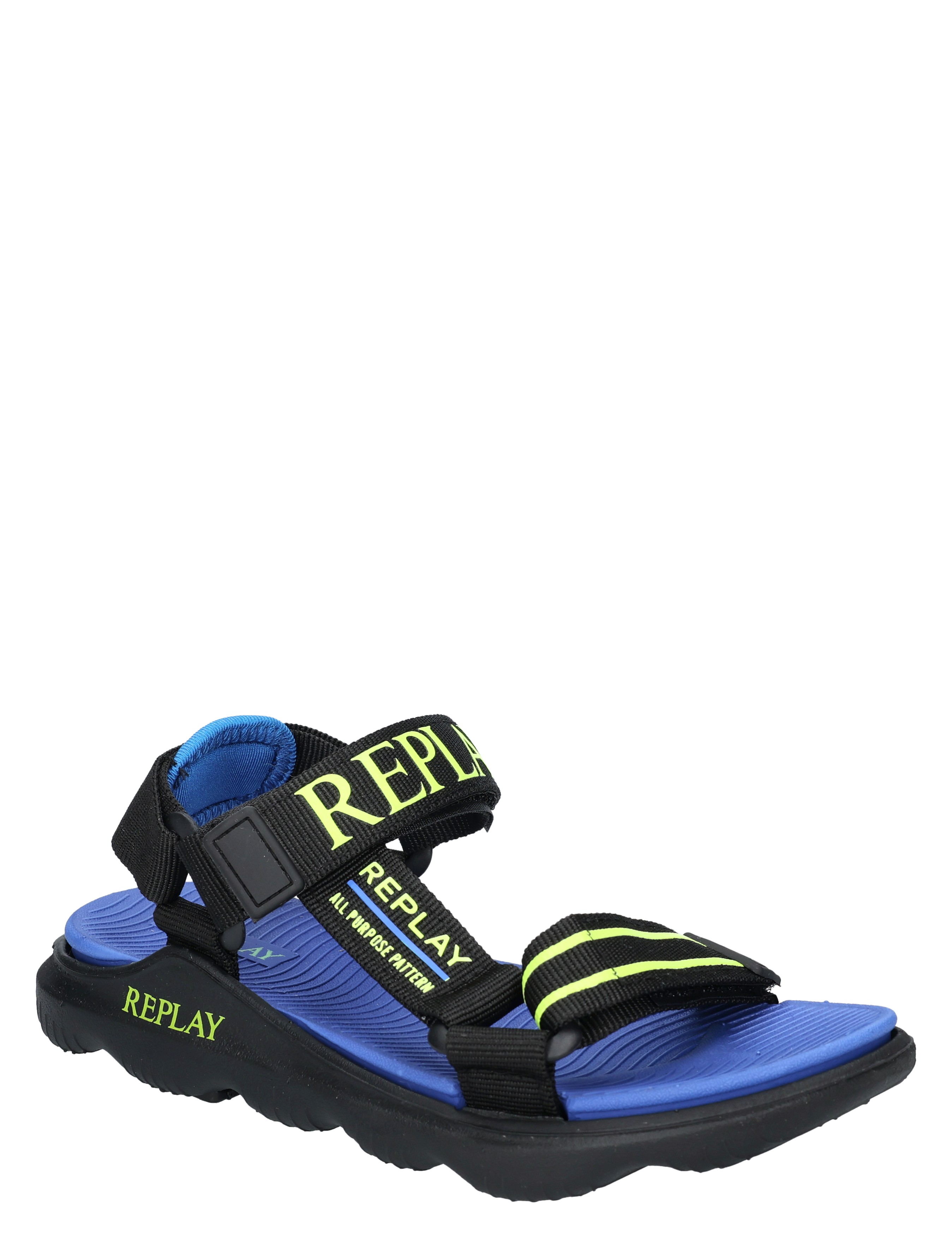 Replay - JT540003T 3523 Black Acid Green Royal - Sandalen - Jongens - 49845_11_3