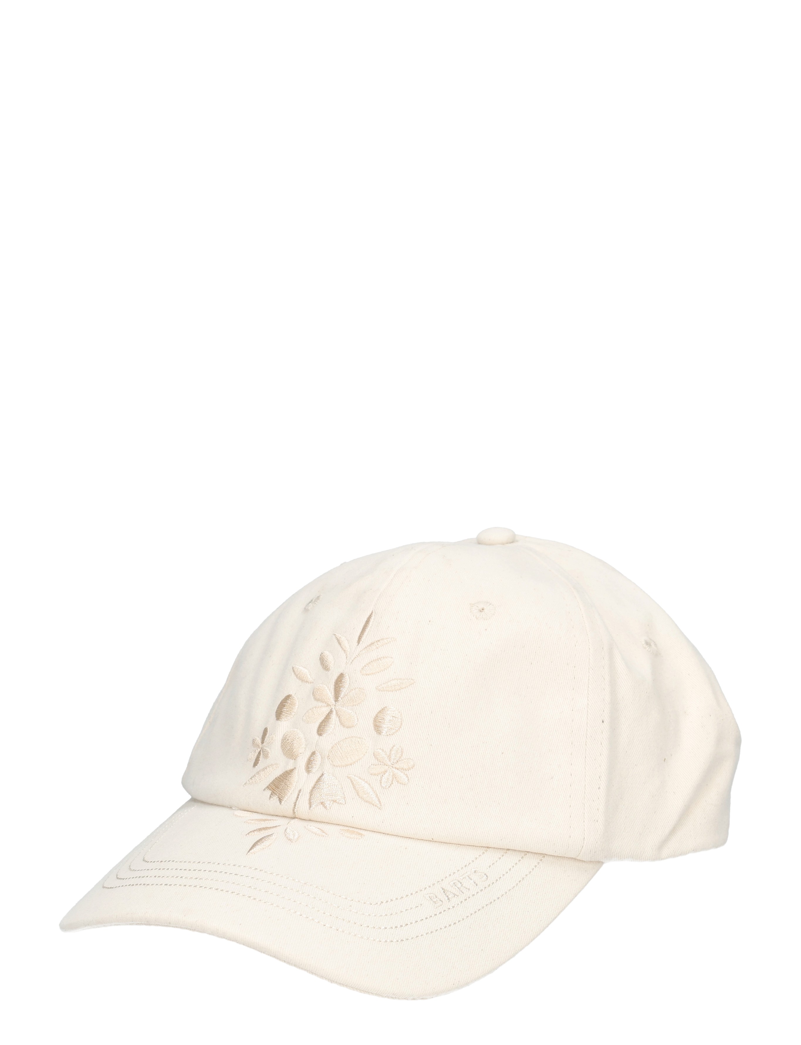 baseball cap, embroidery, floral, beige, cotton