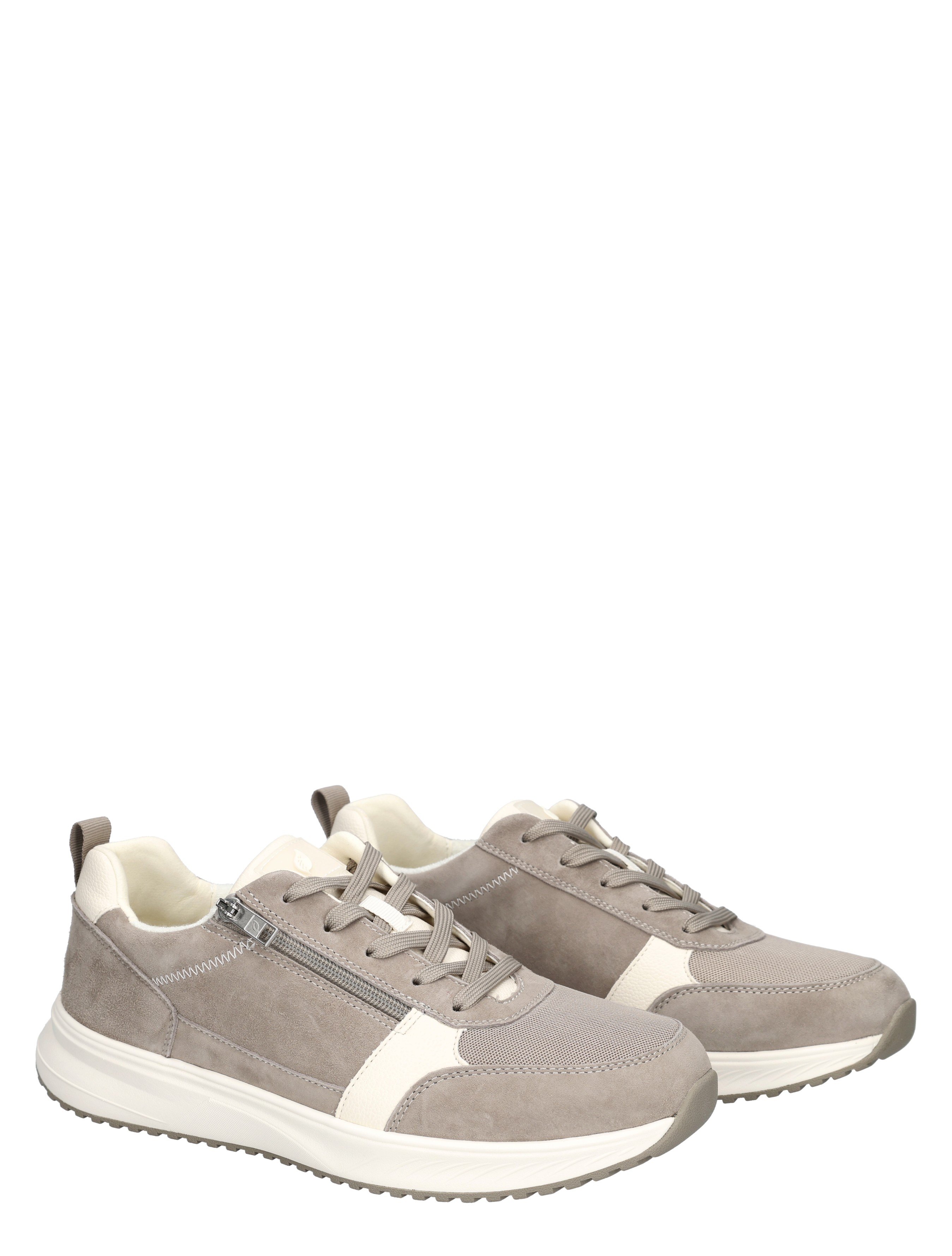 Waldlaufer - 784001 108 003 Velour Mesh Grey Offwh - Heren - Veterschoenen - Casual Veterschoenen - 50399_99_5