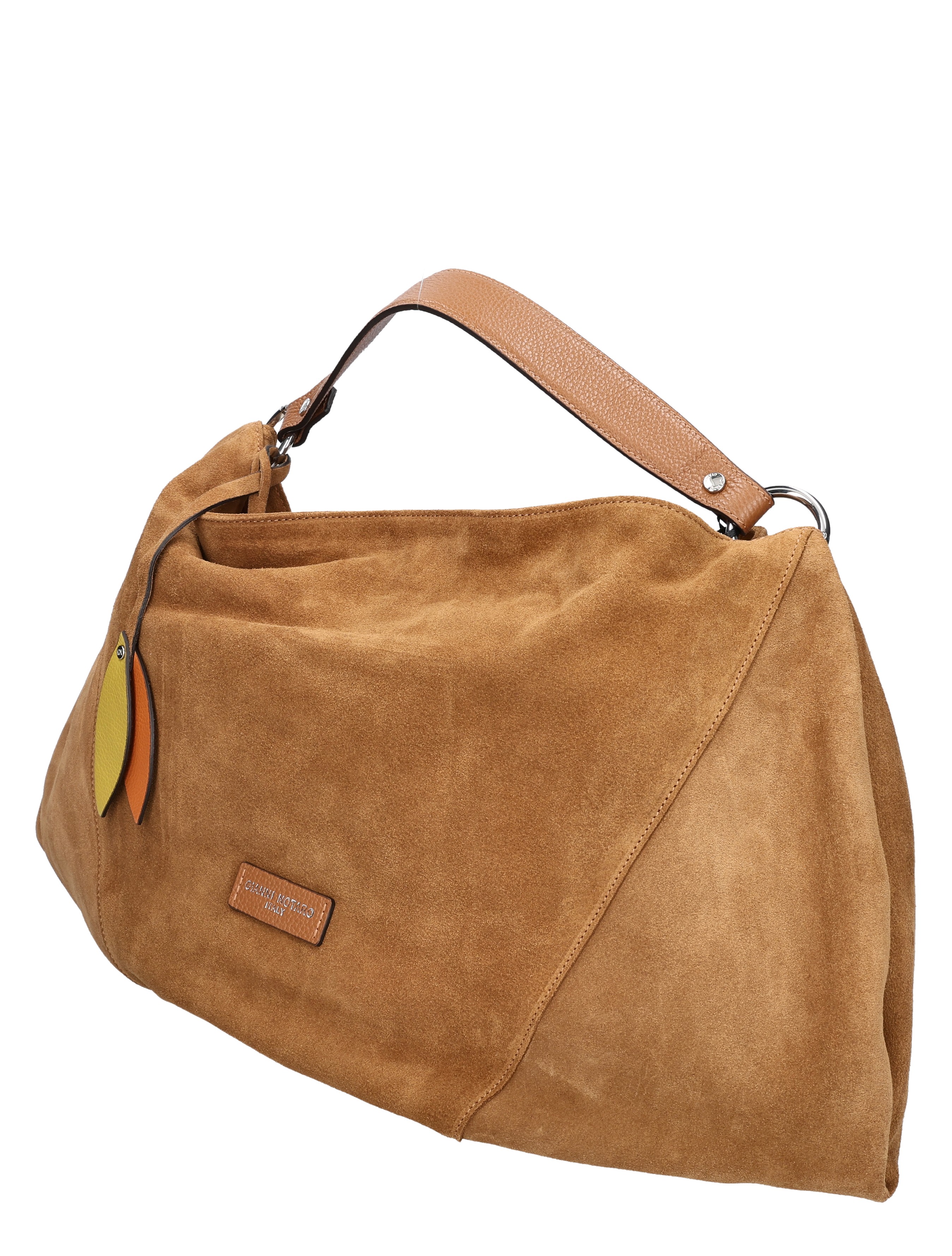 suede, handtas, schoudertas, bruin, zak