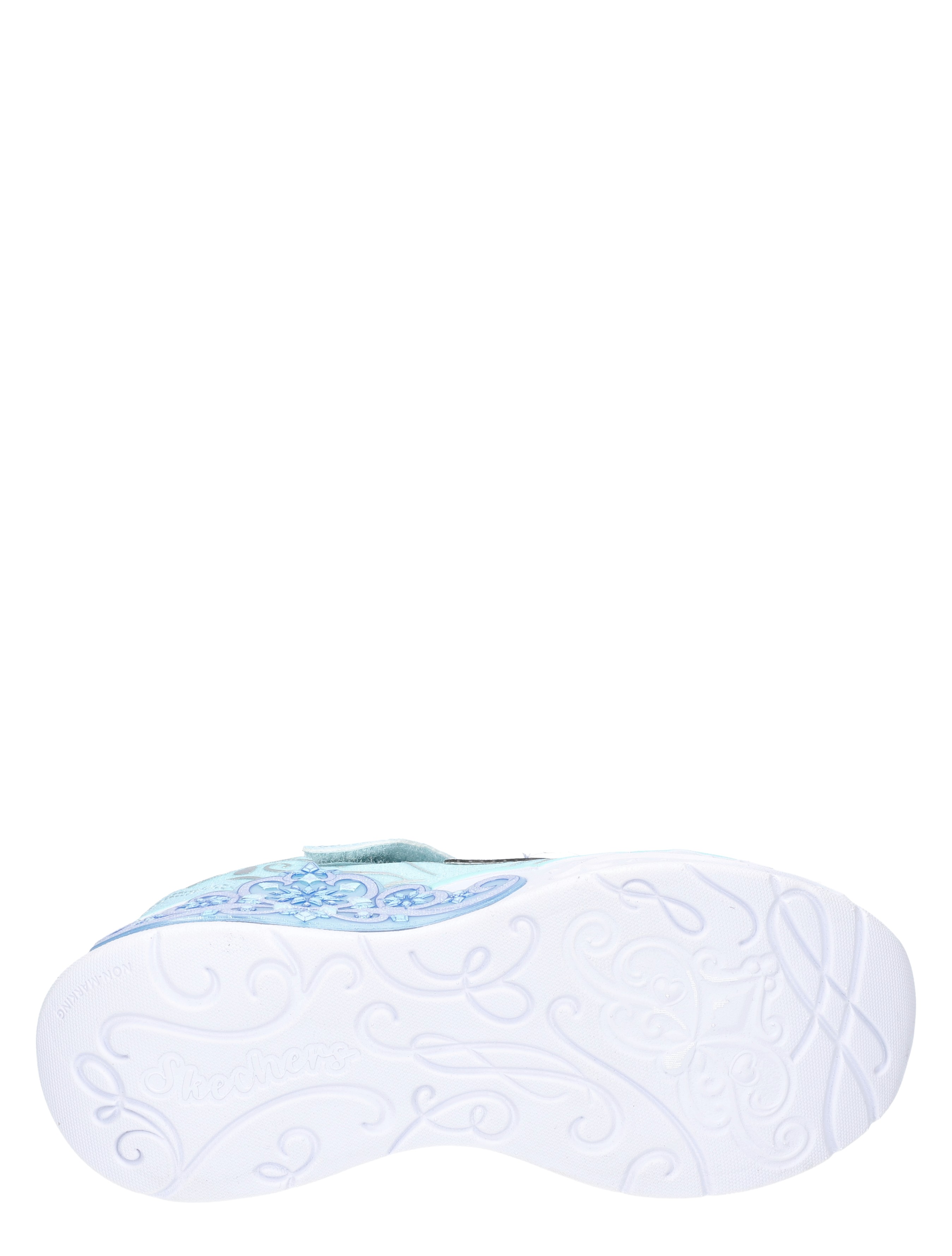 sneaker zool, sportschoen, witte zool, blauwe details, vloersole patroon