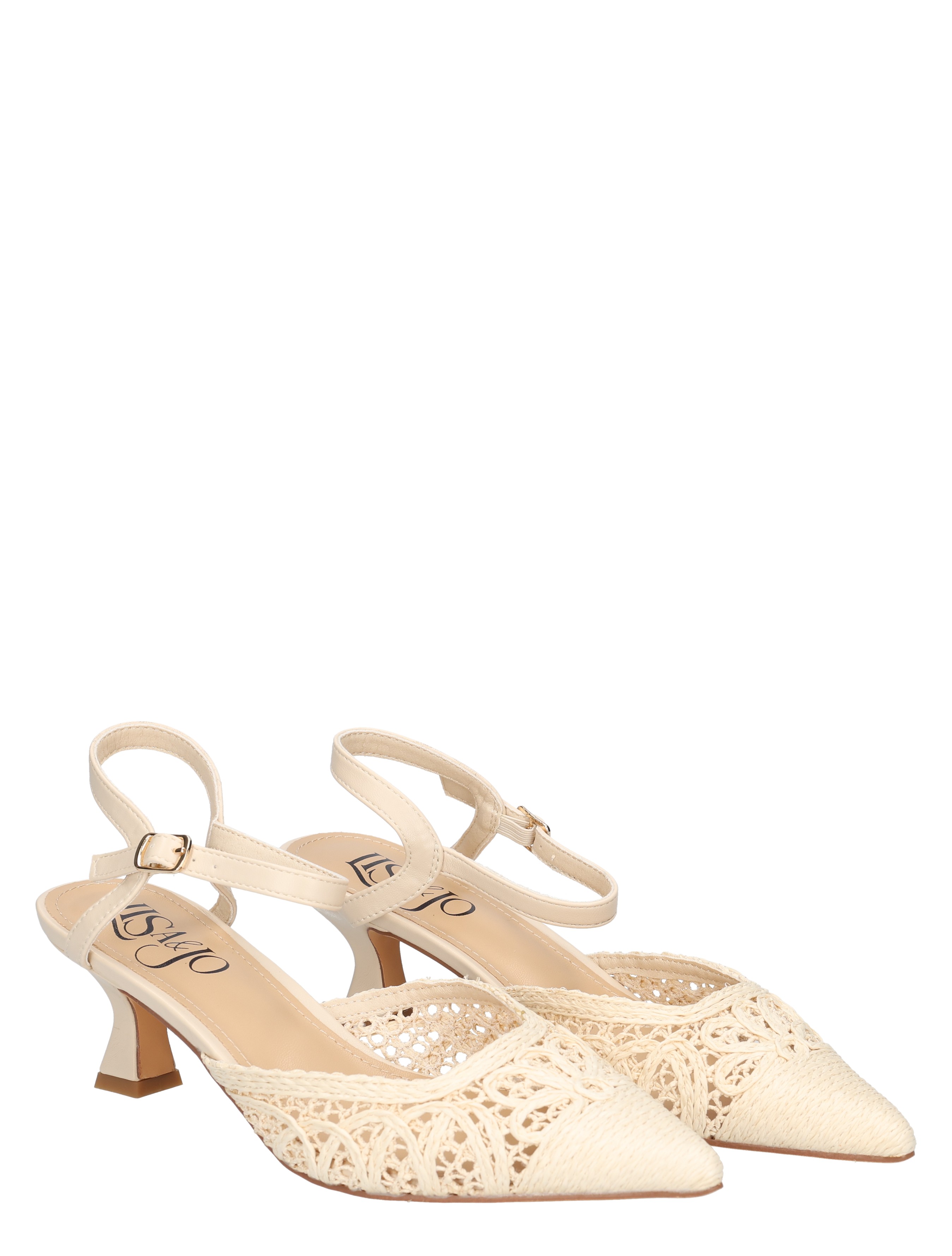 Lisa & Jo - Zea Off White Raffia - Dames - Pumps - 50199_77_5