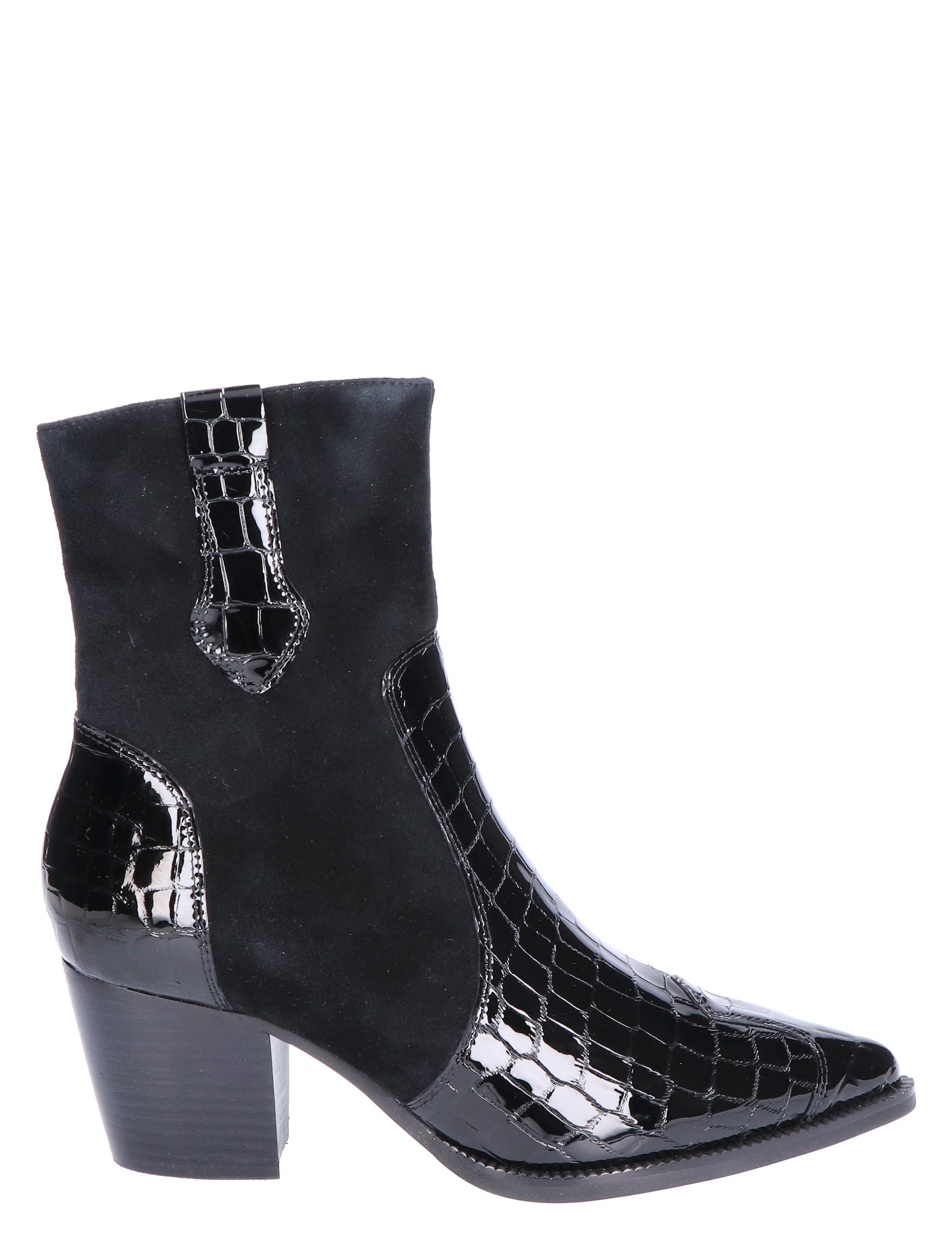Di Lauro - Sybylle Black Croco - Dames - Boots - Enkellaarsjes - 46270_11_1