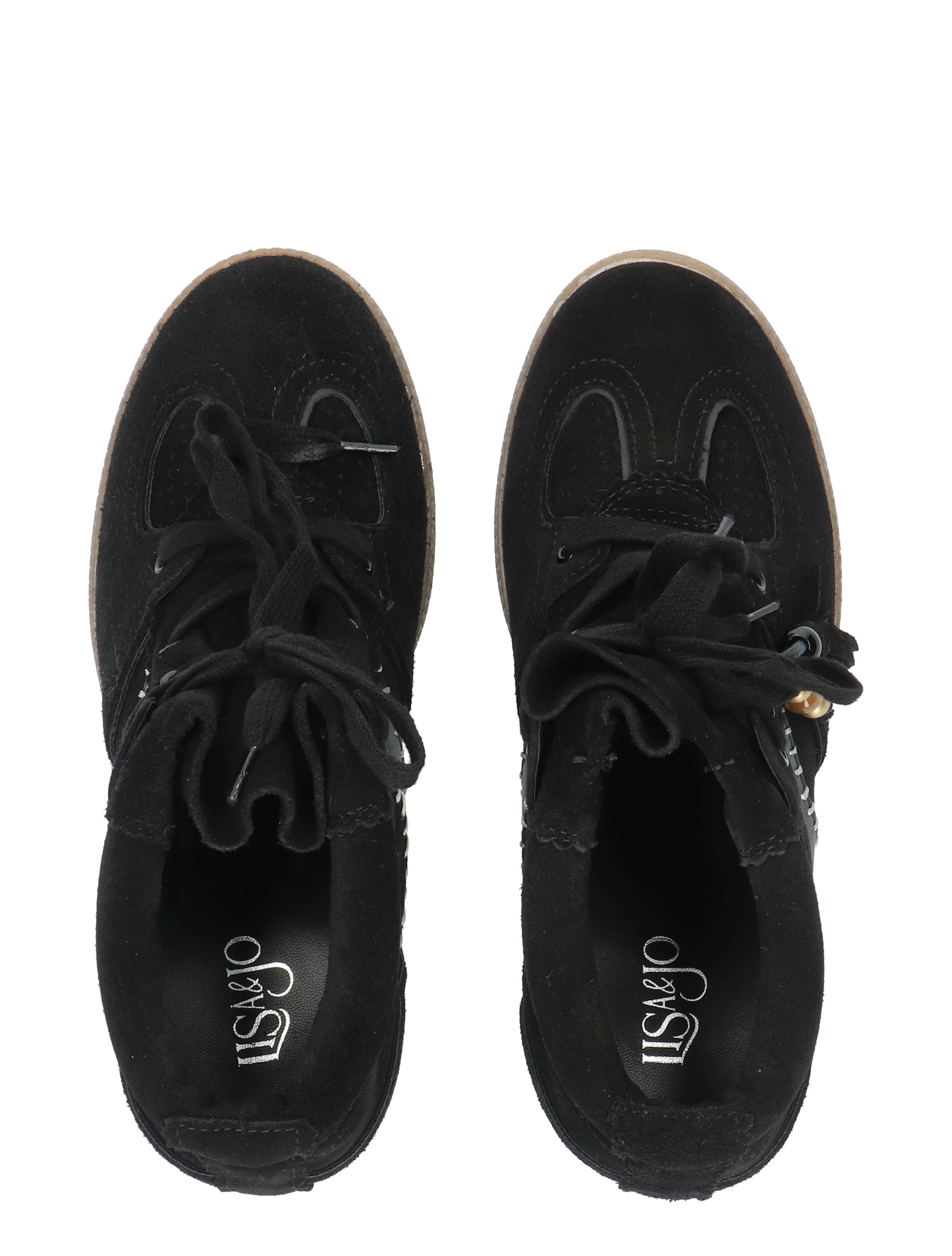 sneakers, black, suede, lacing, shoes