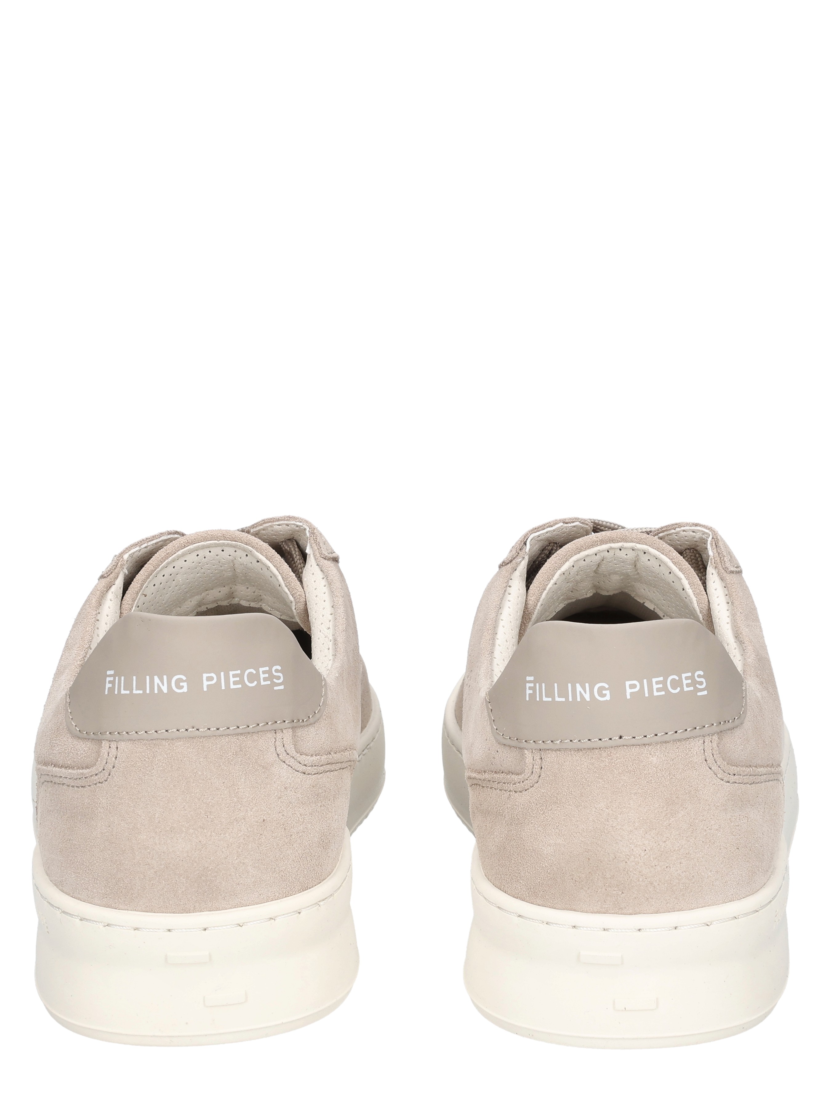 sneakers, suede, beige, white sole, back view