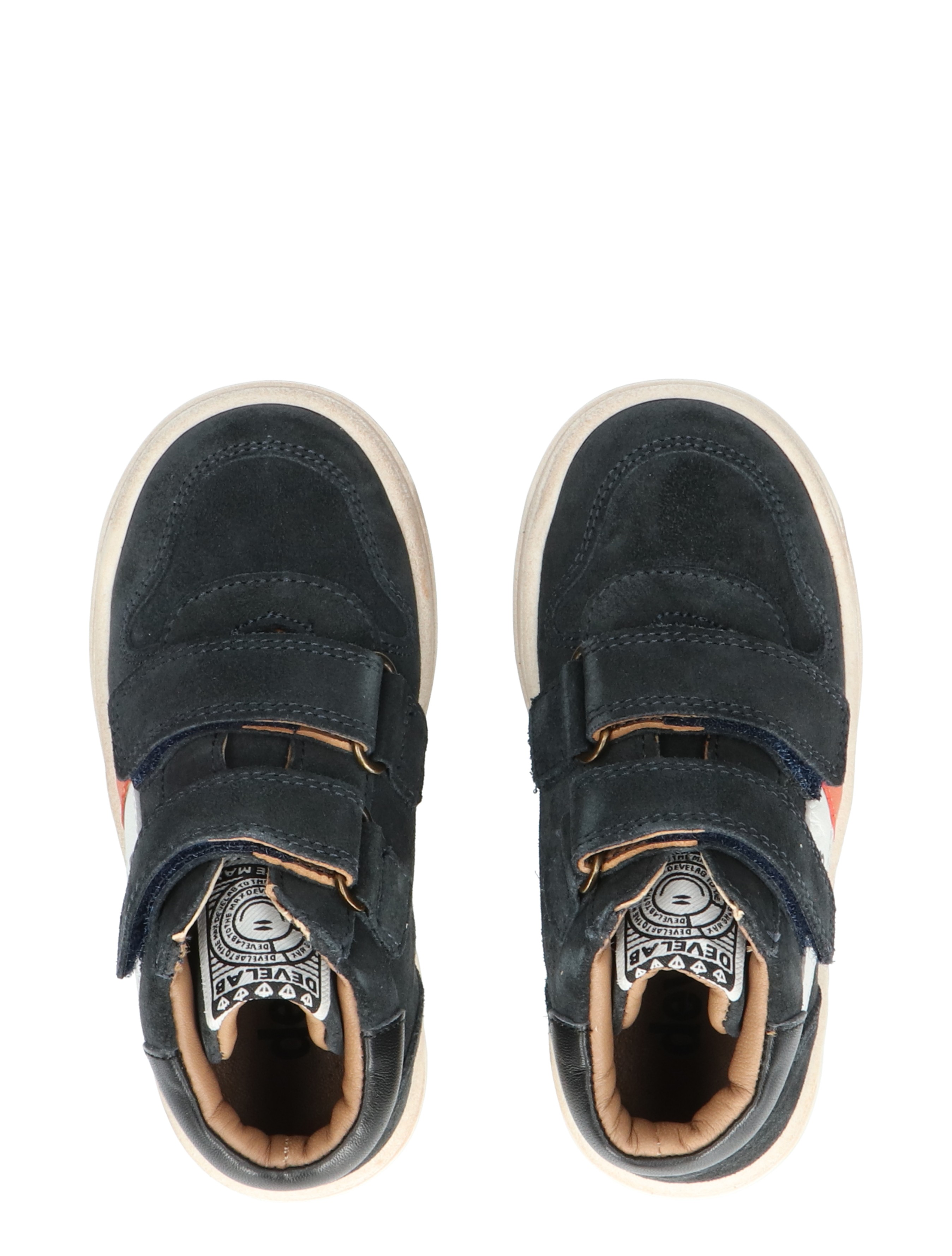 Develab - 45149 636 Navy Waxed - Jongens - Sneakers - Hoge Sneakers - Klittenbandschoenen - 45697_33_7