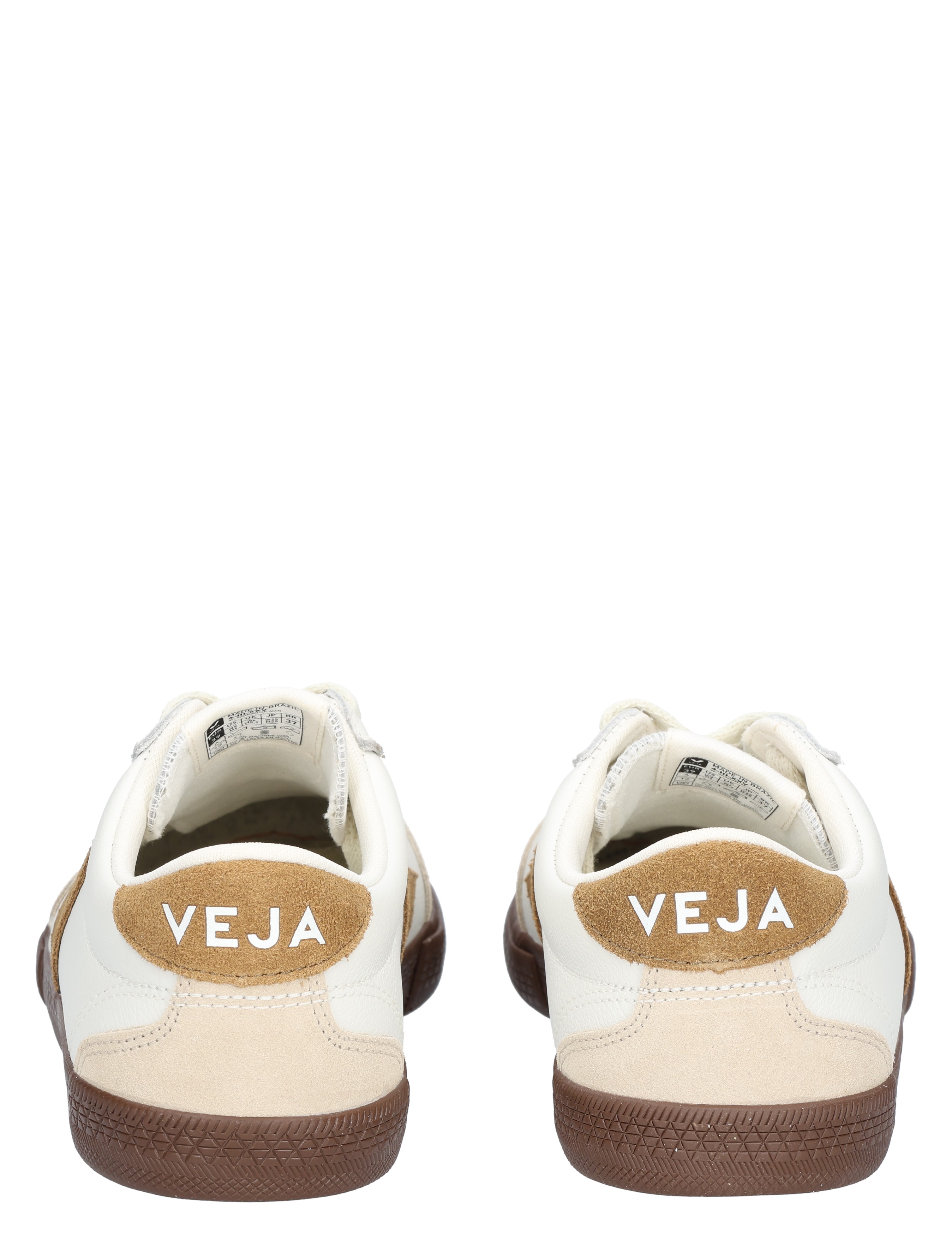 Veja - Volley Women Leather VO2003720 White Tent Bark - Sneakers - Dames - Lage Sneakers - 48206_82_6