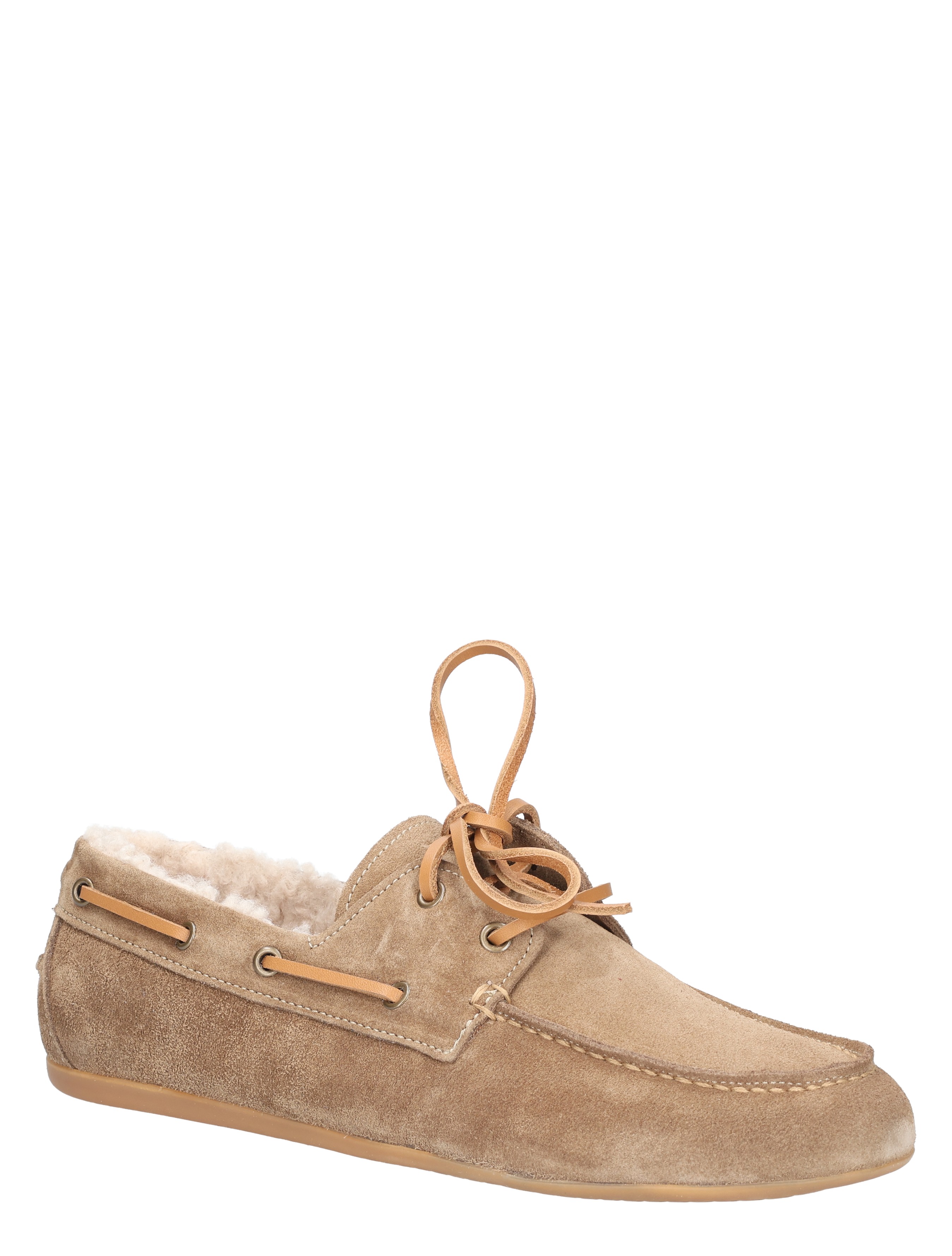 Miss Behave - Xanthi 1-p Taupe Suede Shearling - Dames - Veterschoenen - Casual Veterschoenen - 50763_77_3