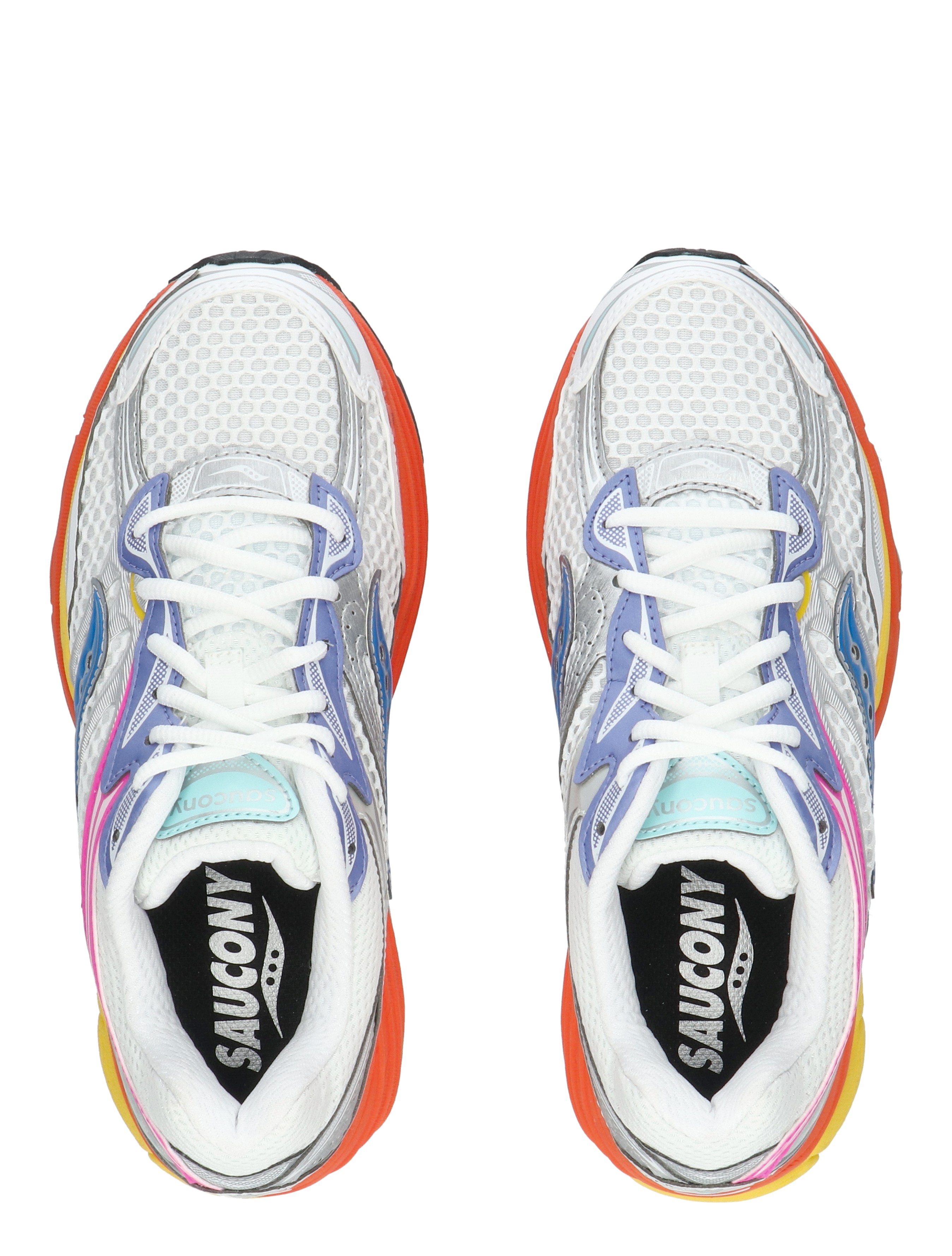 sneakers, sportschoenen, mesh bovenwerk, witte veters, kleuraccenten