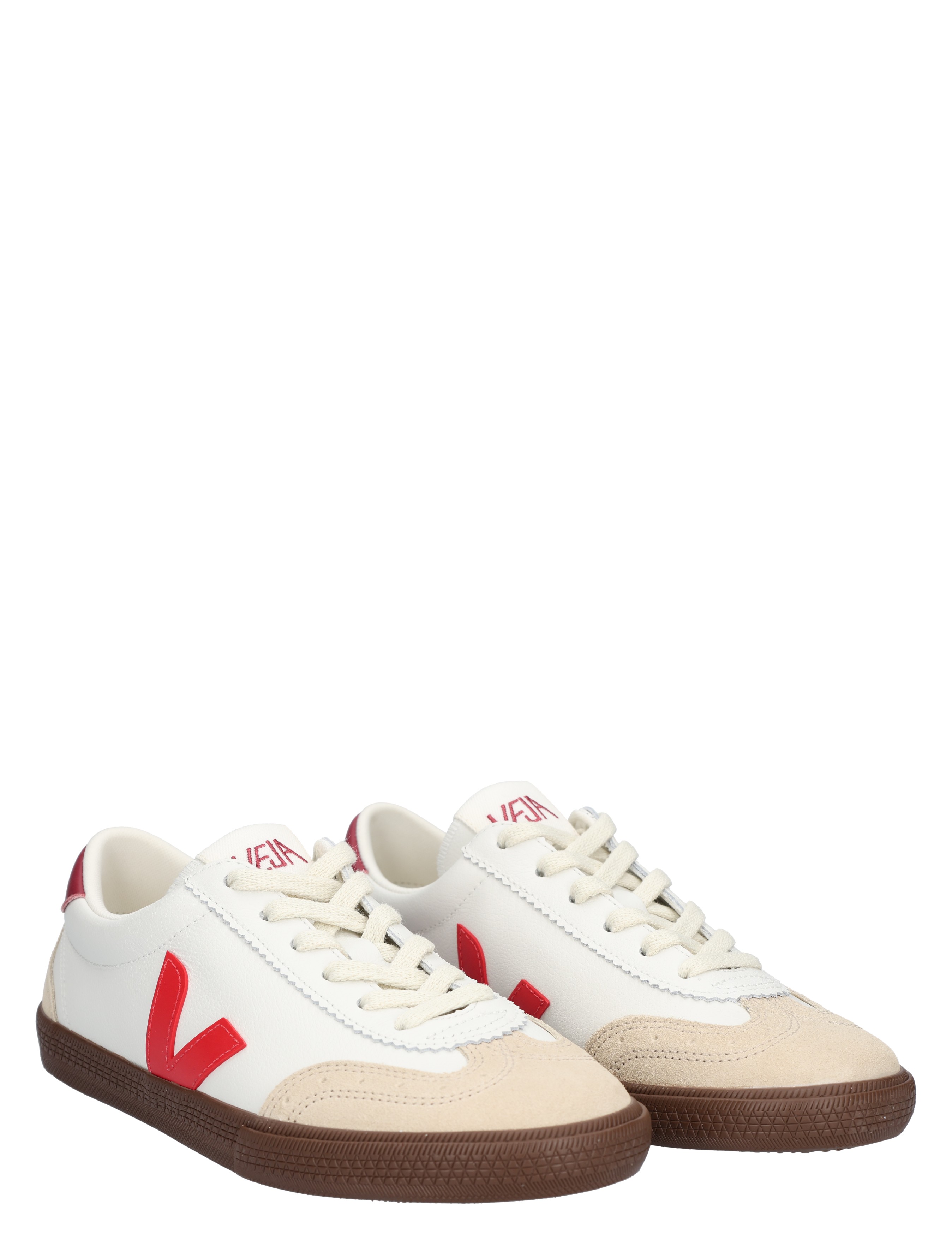 Veja - Volley Women Leather VO2003533 White Pekin Bark - Sneakers - Dames - Lage Sneakers - 48206_84_5