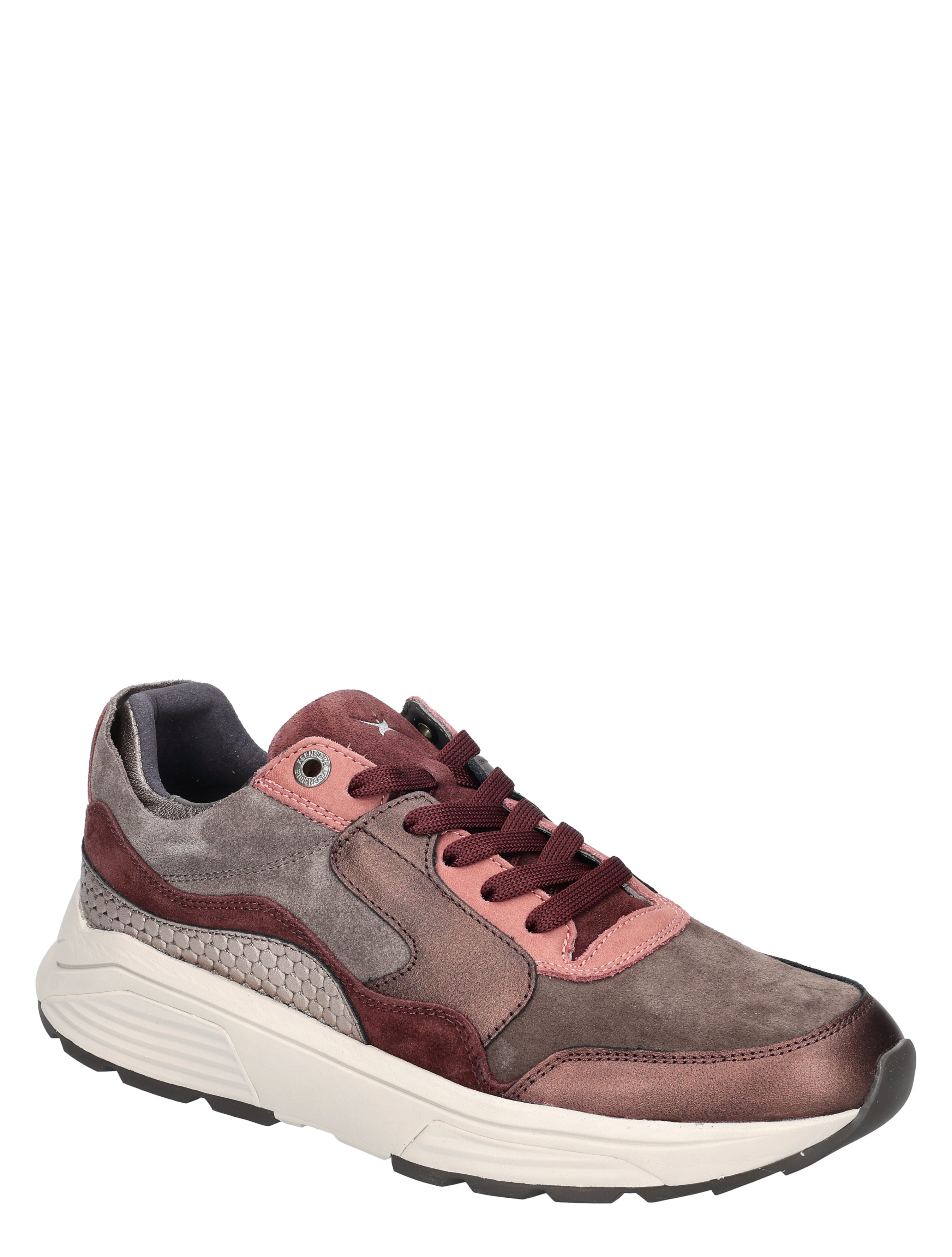 sneaker, sportieve schoen, suede, rood/bruin tint, golf foam-outsole