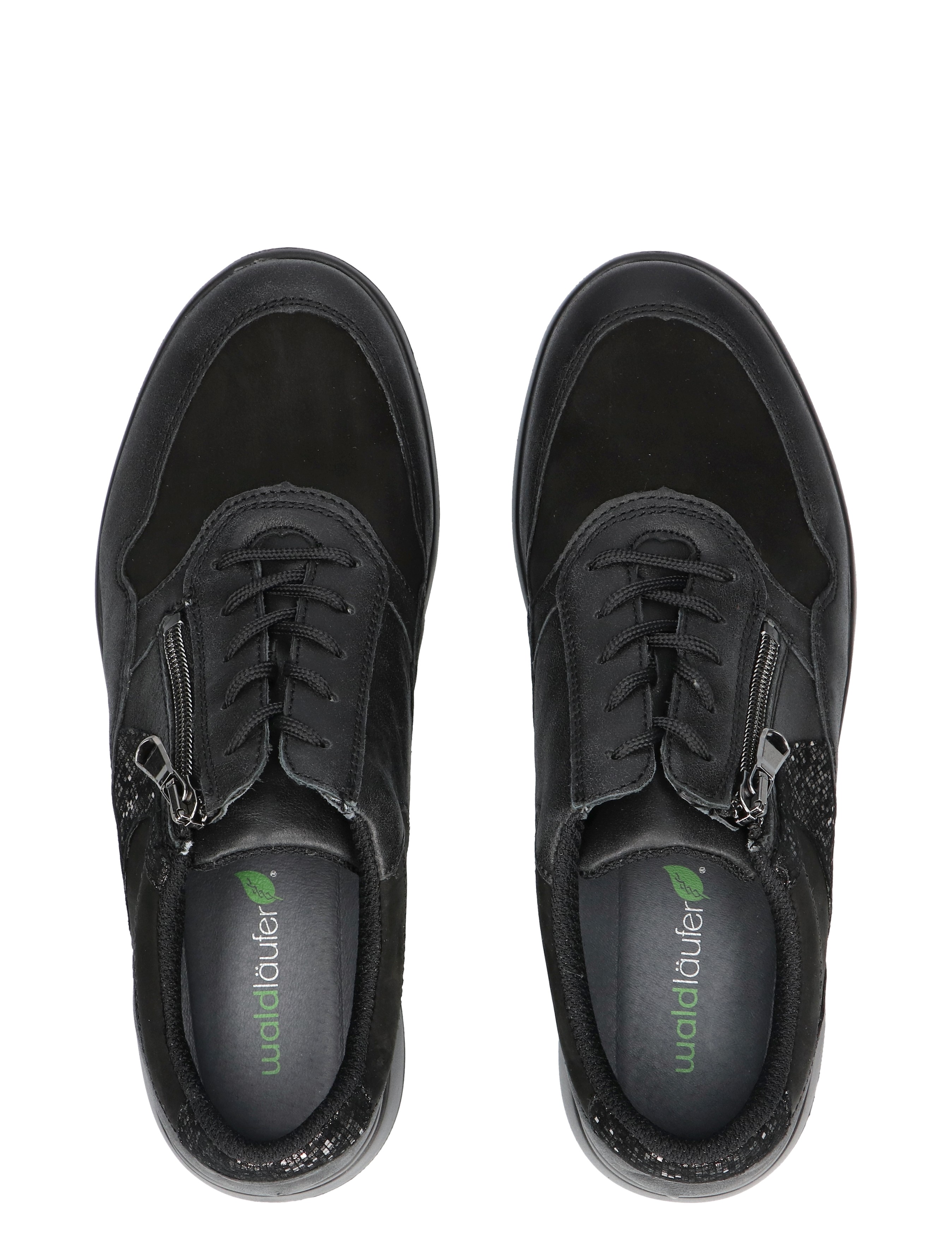 Waldlaufer - 668001 Black K-Wijdte - Dames - Veterschoenen - Casual Veterschoenen - 48871_11_7