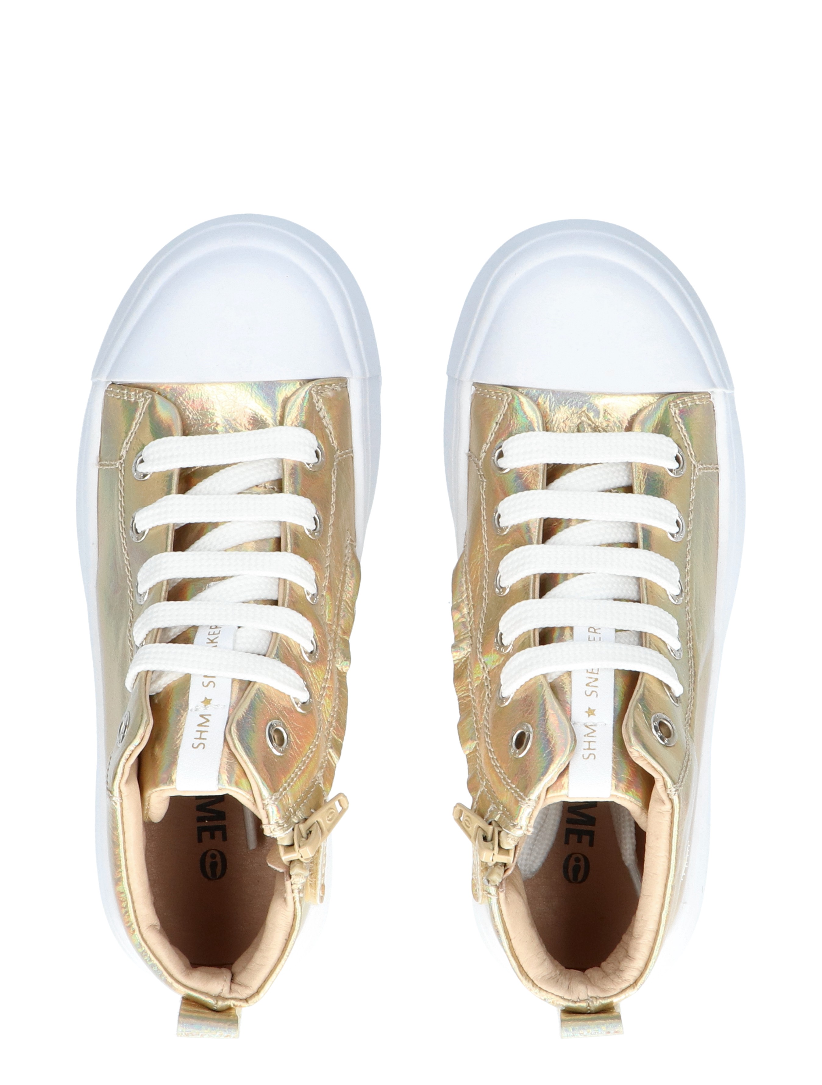 Shoesme - SH24S007 Shiny Gold - Meisjes - Hoge Sneakers - Sneakers - 44397_53_7