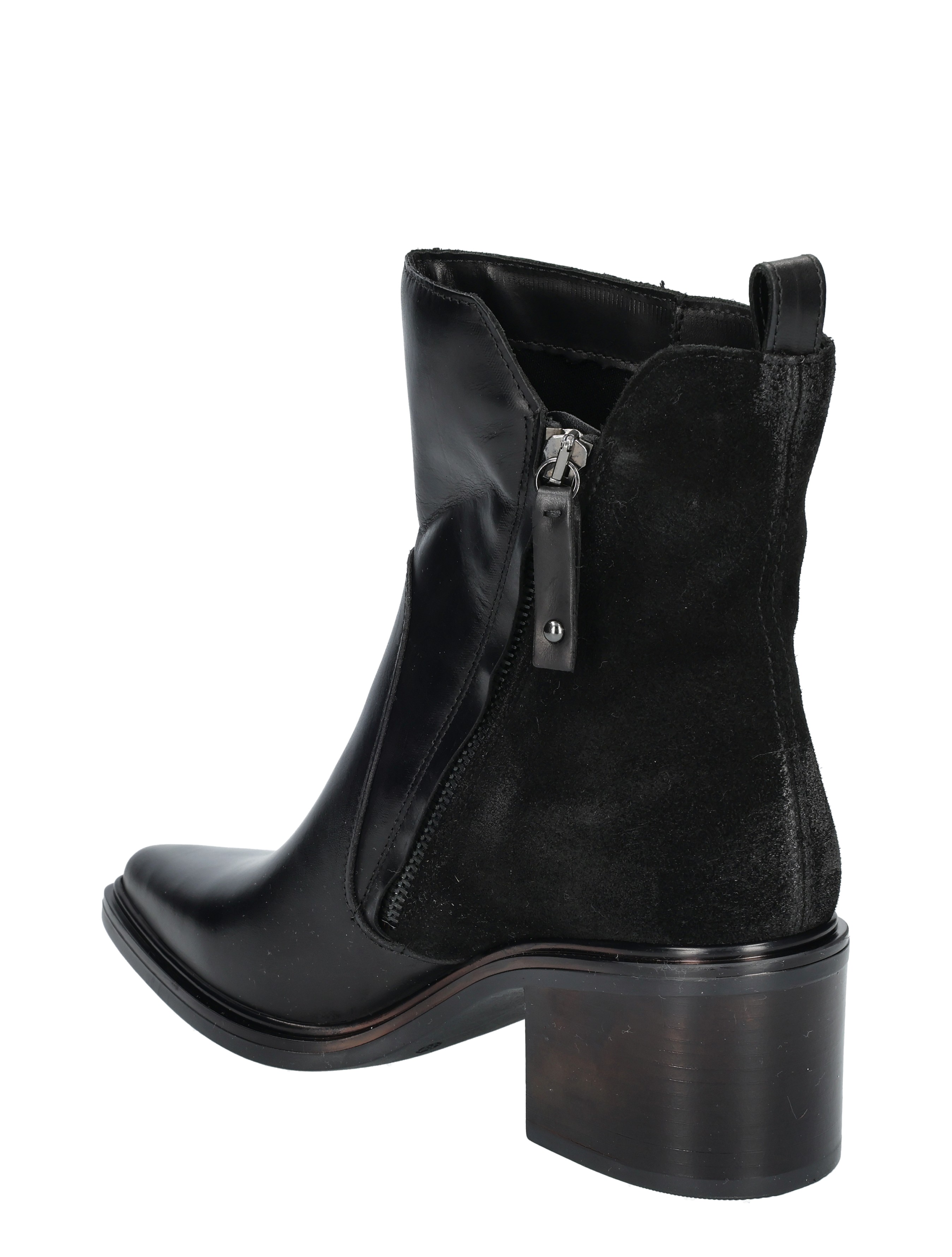 boot, ankle boot, zipper, leder, zwart
