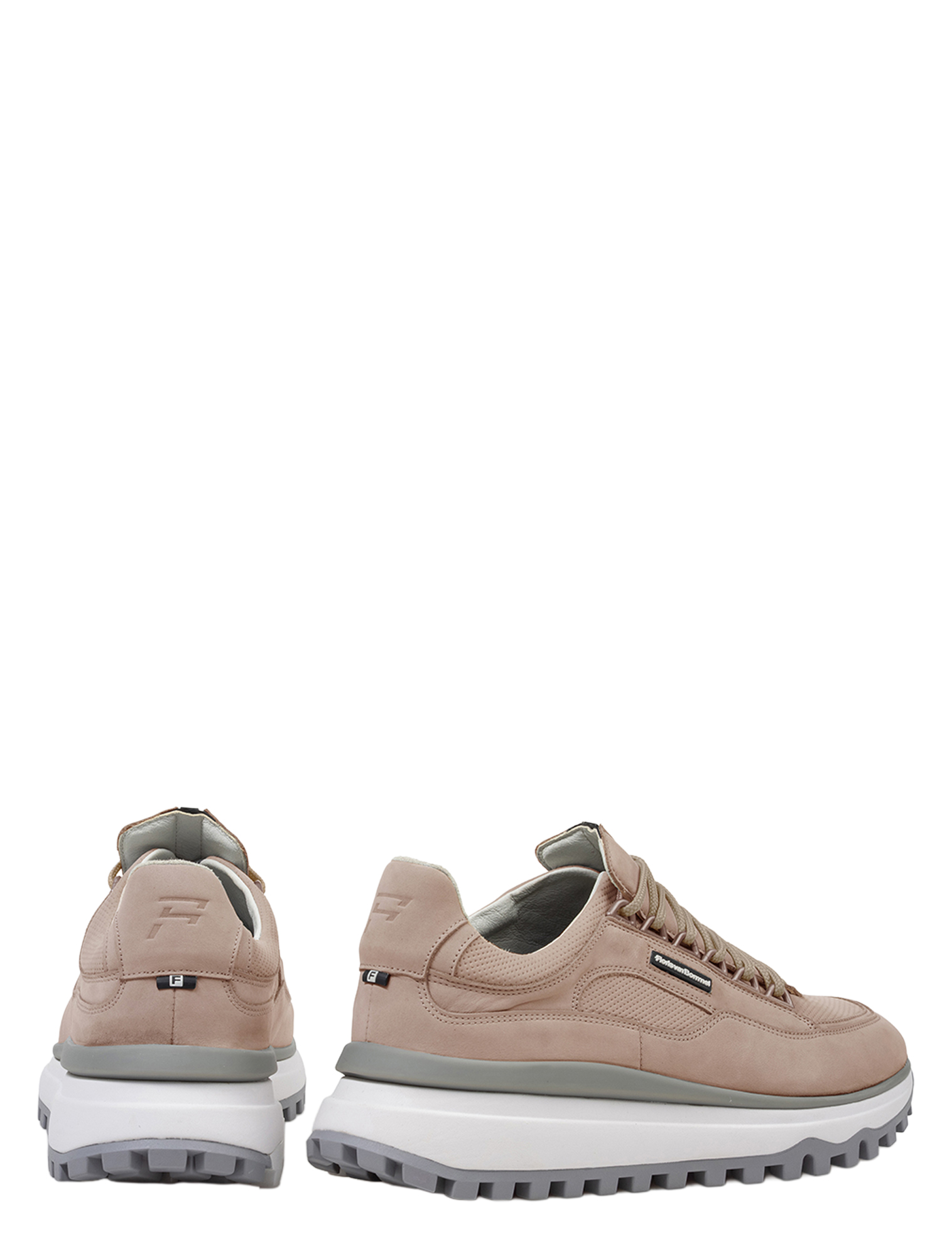 sneaker, taupe, luxe, hielzool, stikdetail