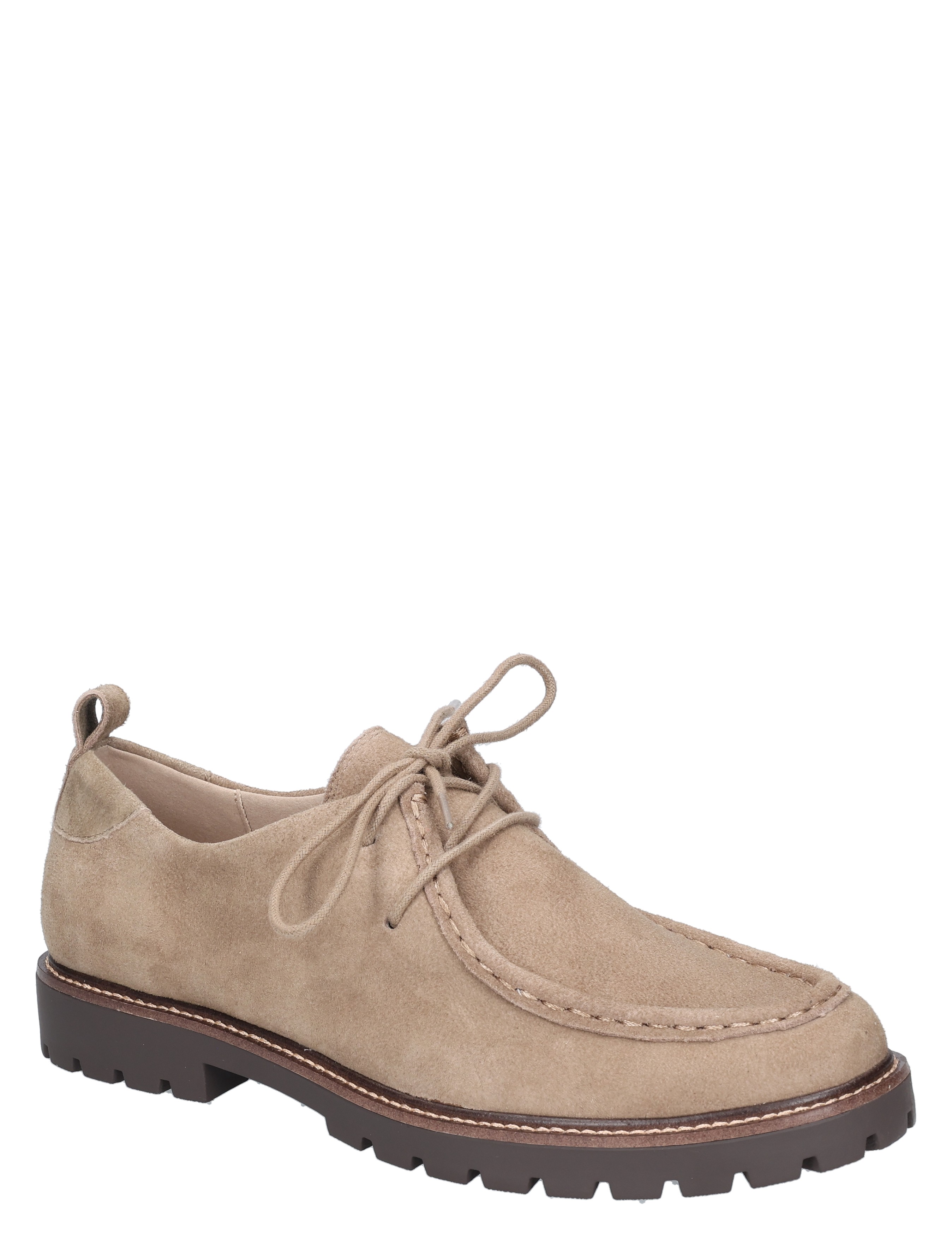 schoen, loafers, suede, beige, lederen buitenkant
