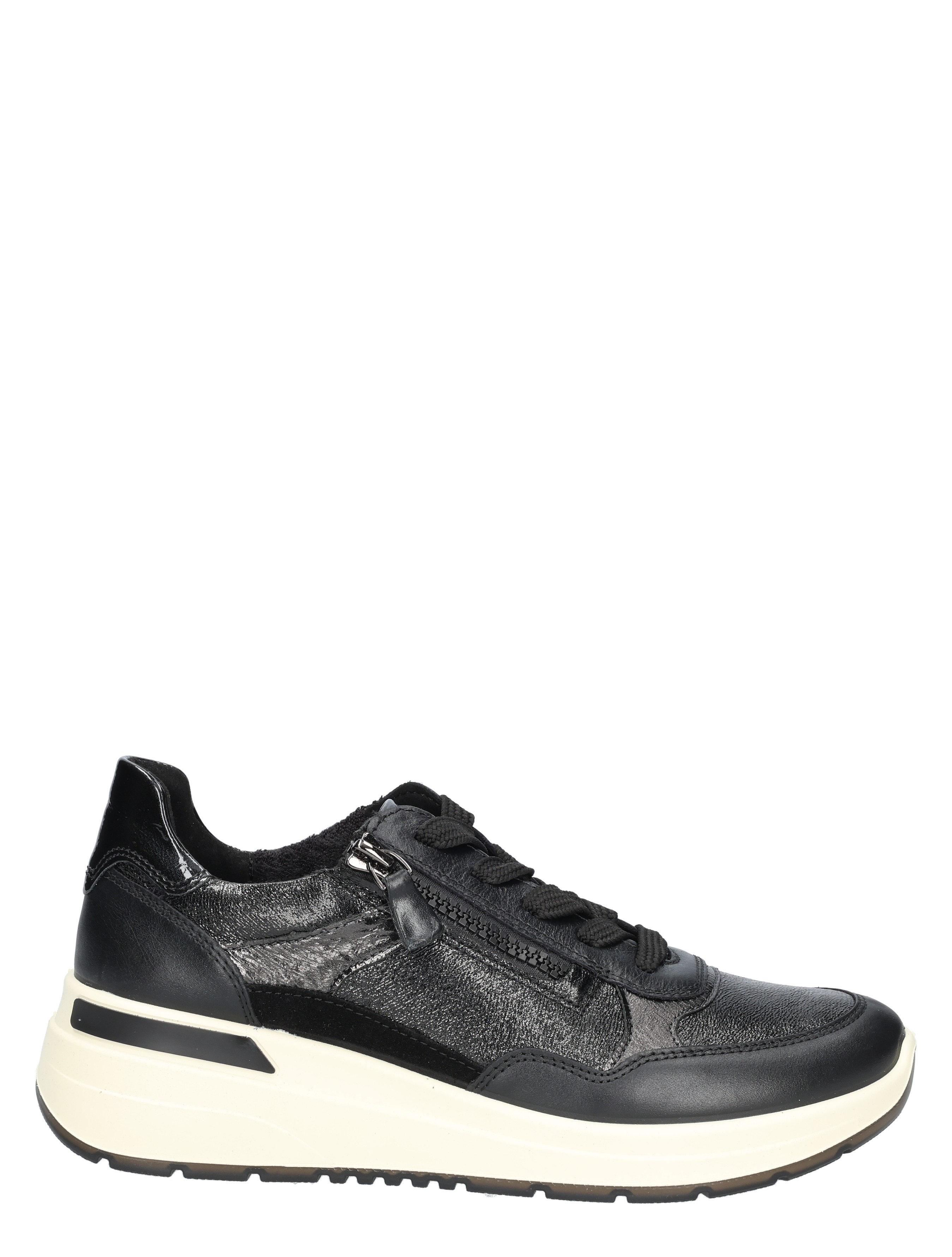 Ara - Garda 12-57702-21 Black Steel H-Wijdte - Dames - Veterschoenen - Casual Veterschoenen - 48836_11_1