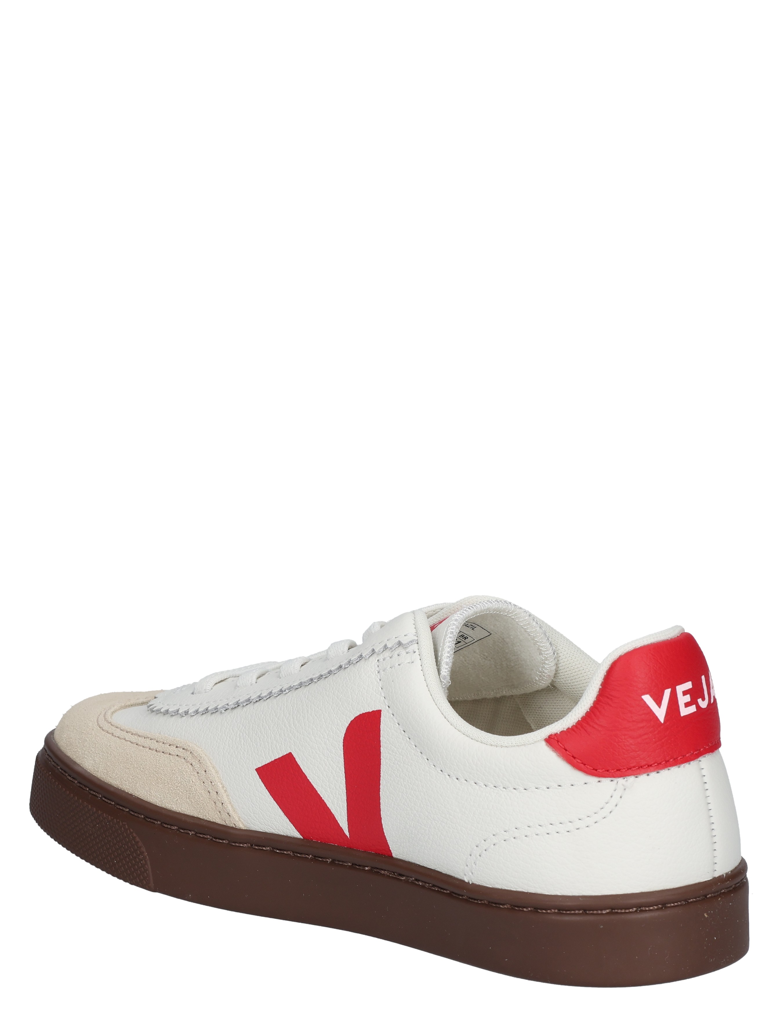 Veja - Small Volley Kids Leather SI2021012C White Pekin Bark - Meisjes - Lage Sneakers - Sneakers - 48211_84_4