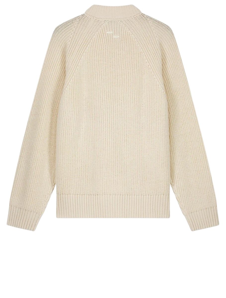 Filling Pieces - Zip Knit Antic White - Heren - Truien & Sweaters - 51538_77_2