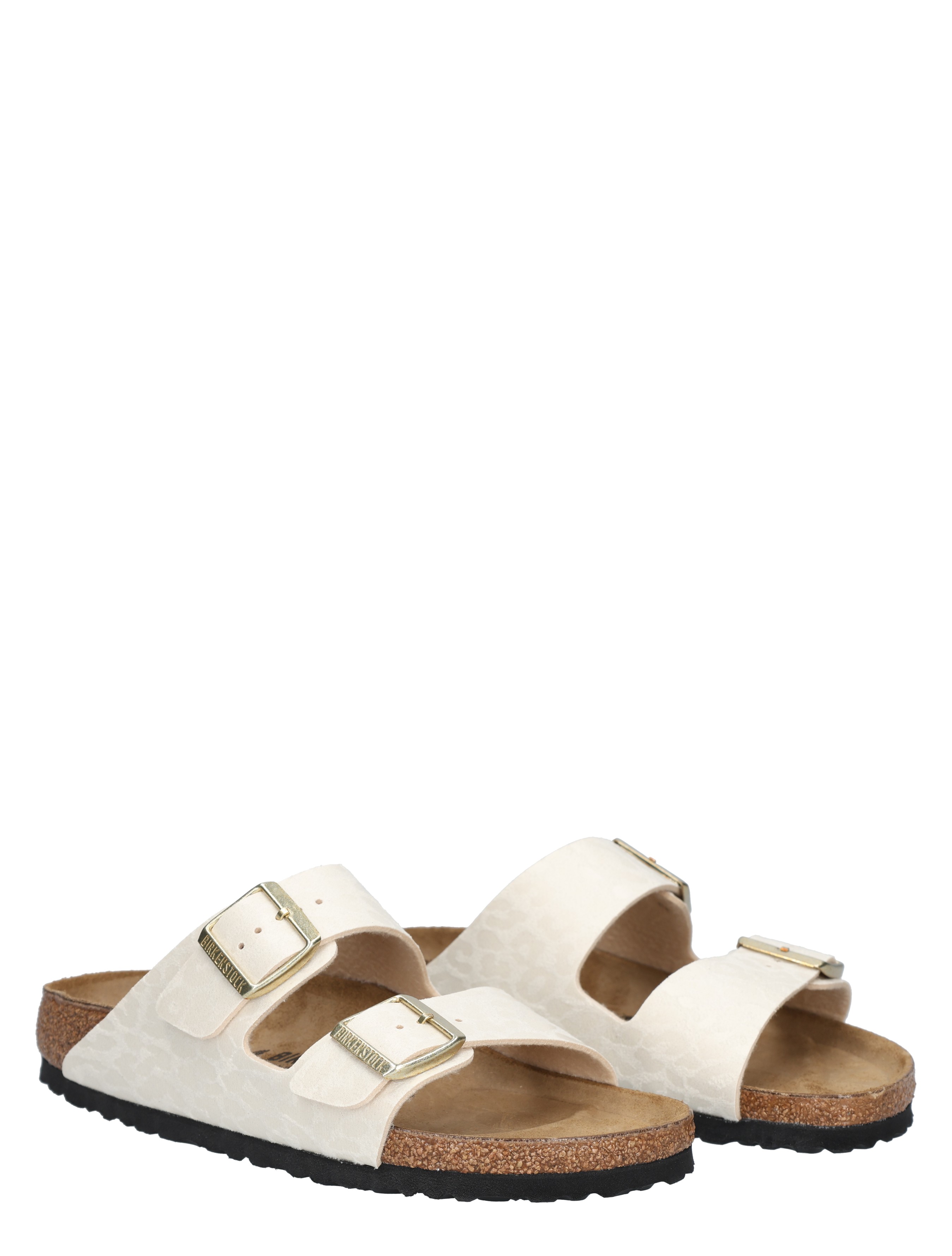 Birkenstock - Arizona Women Leopard Print Eggshell Narrow - Dames - Meisjes - Muiltjes - Muiltjes - 48104_77_6