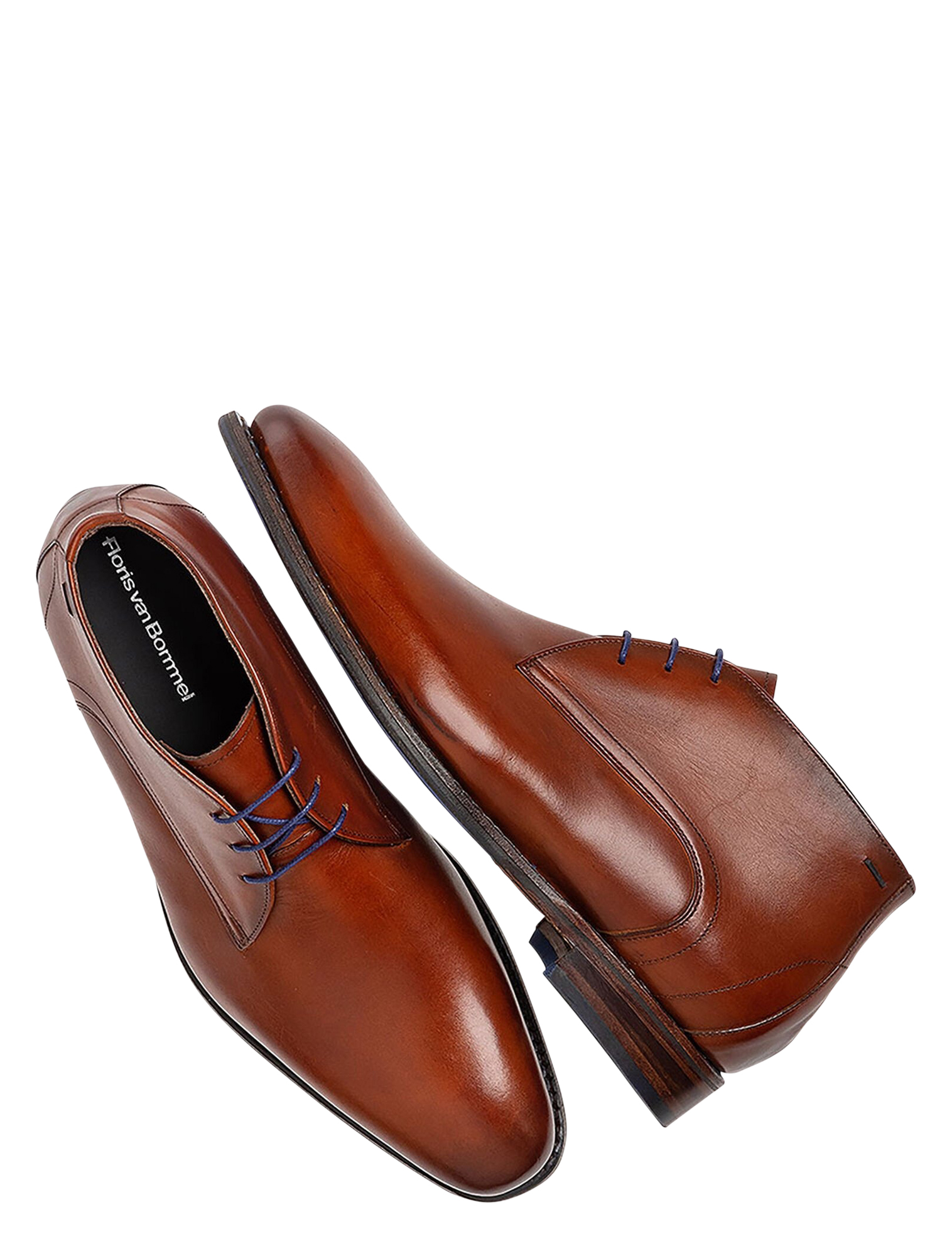 Floris van Bommel - De Loper SFM-50160 15.00 Dark Cognac H-Wijdte - Heren - Veterschoenen - Nette Veterschoenen - 46581_22_4