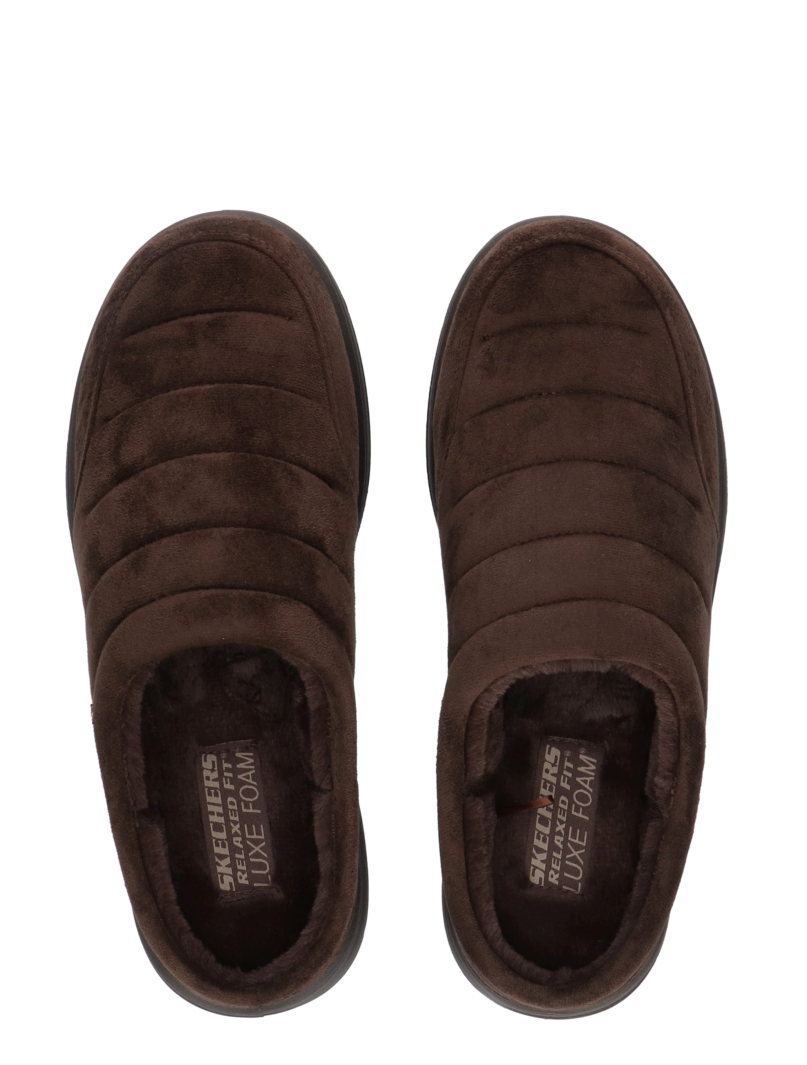 slippers, bruin, gequilt, fleece, slip-ons