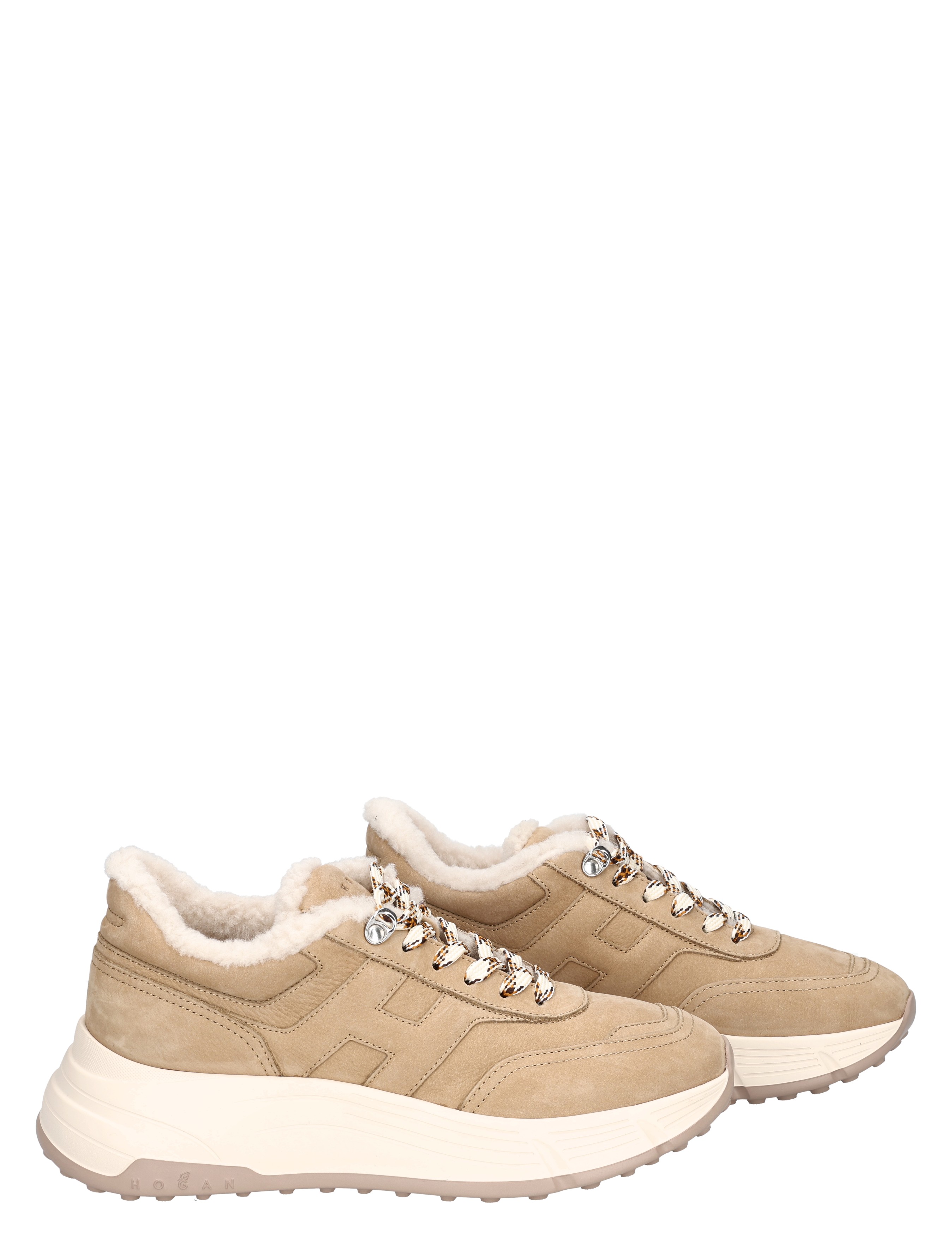 sneaker, luxe, beige, suede, vachtvoering