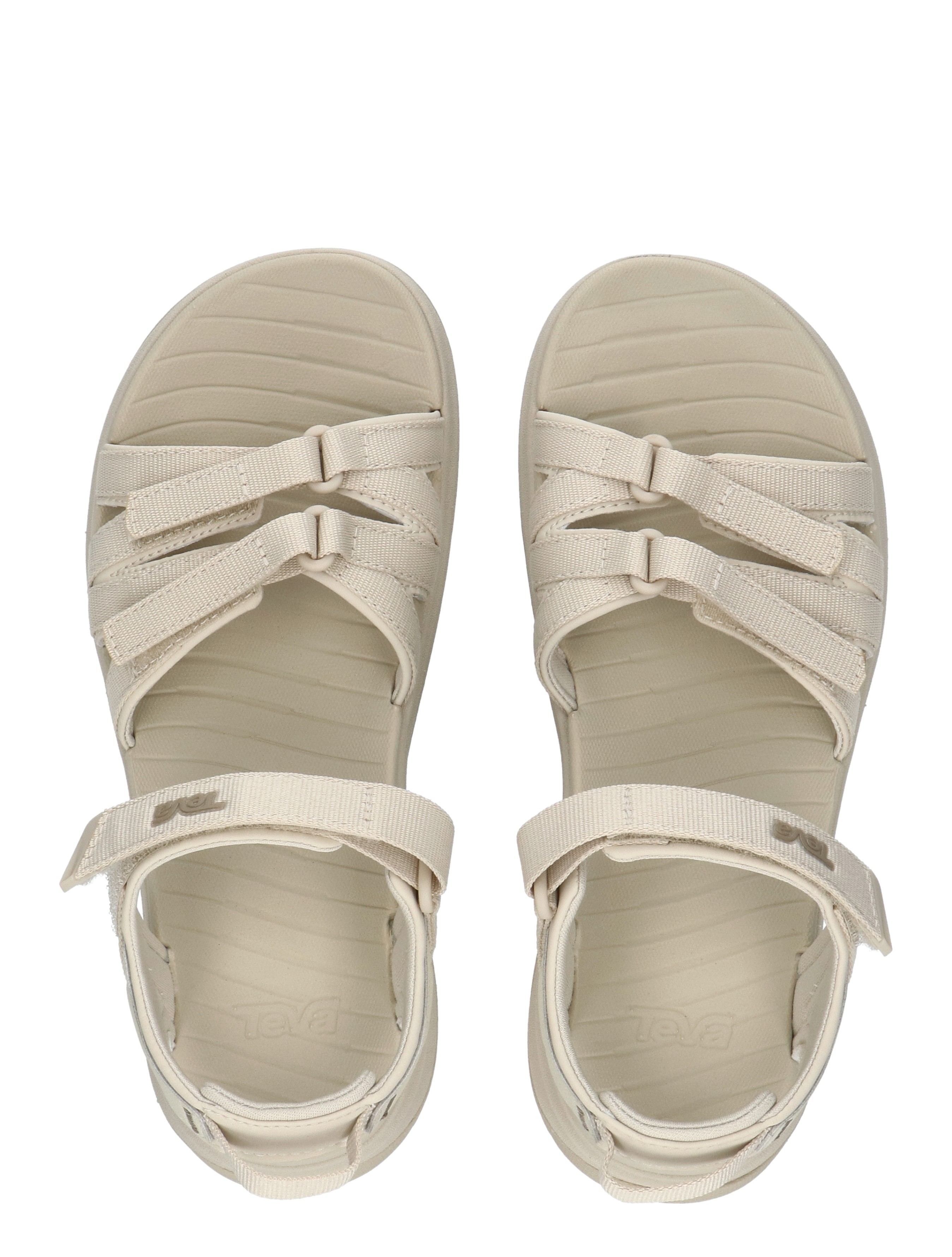 sandalen, sandalen met klittenband, witte/beige sandaal, ruggelementen, gespschoenen