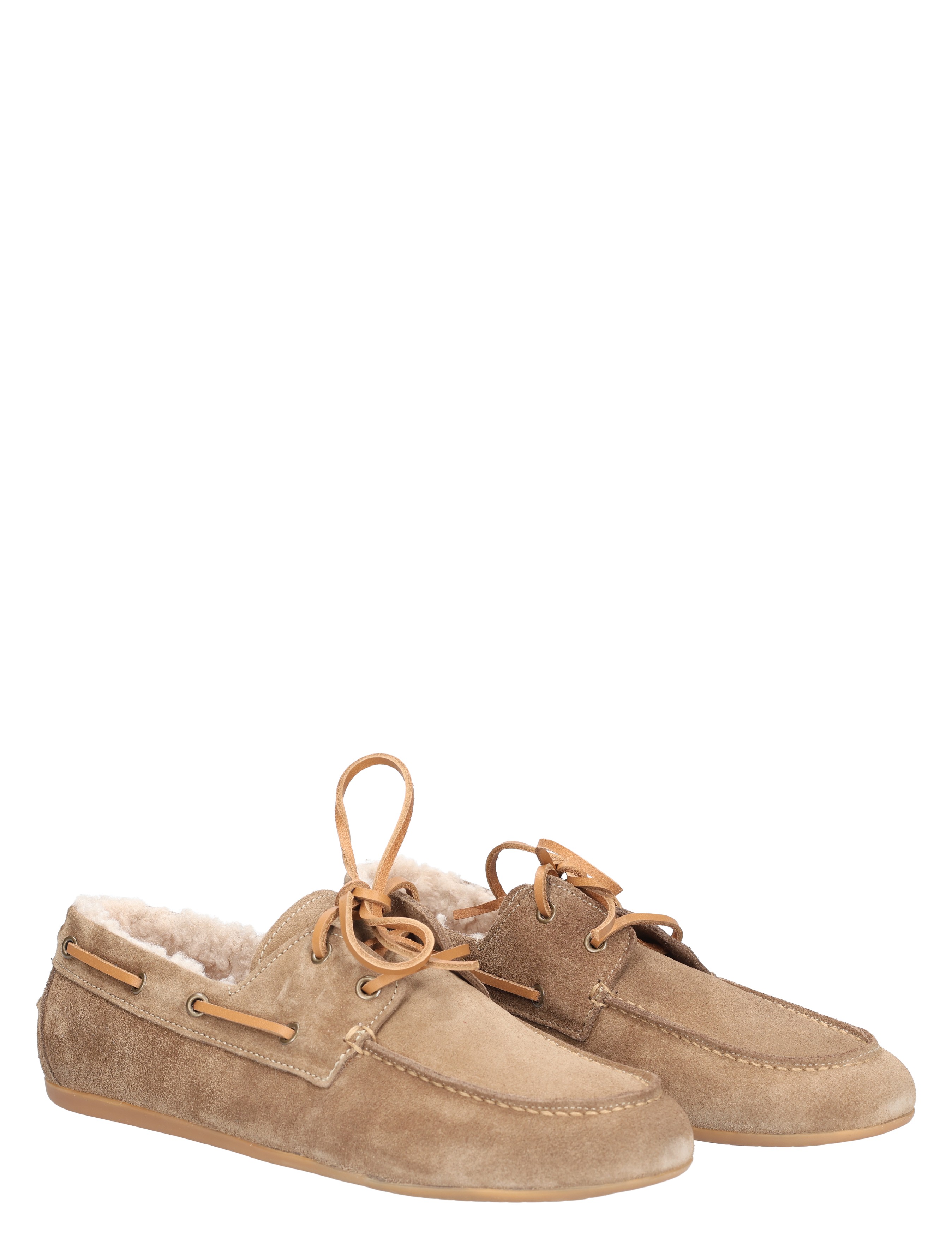 Miss Behave - Xanthi 1-p Taupe Suede Shearling - Dames - Veterschoenen - Casual Veterschoenen - 50763_77_5