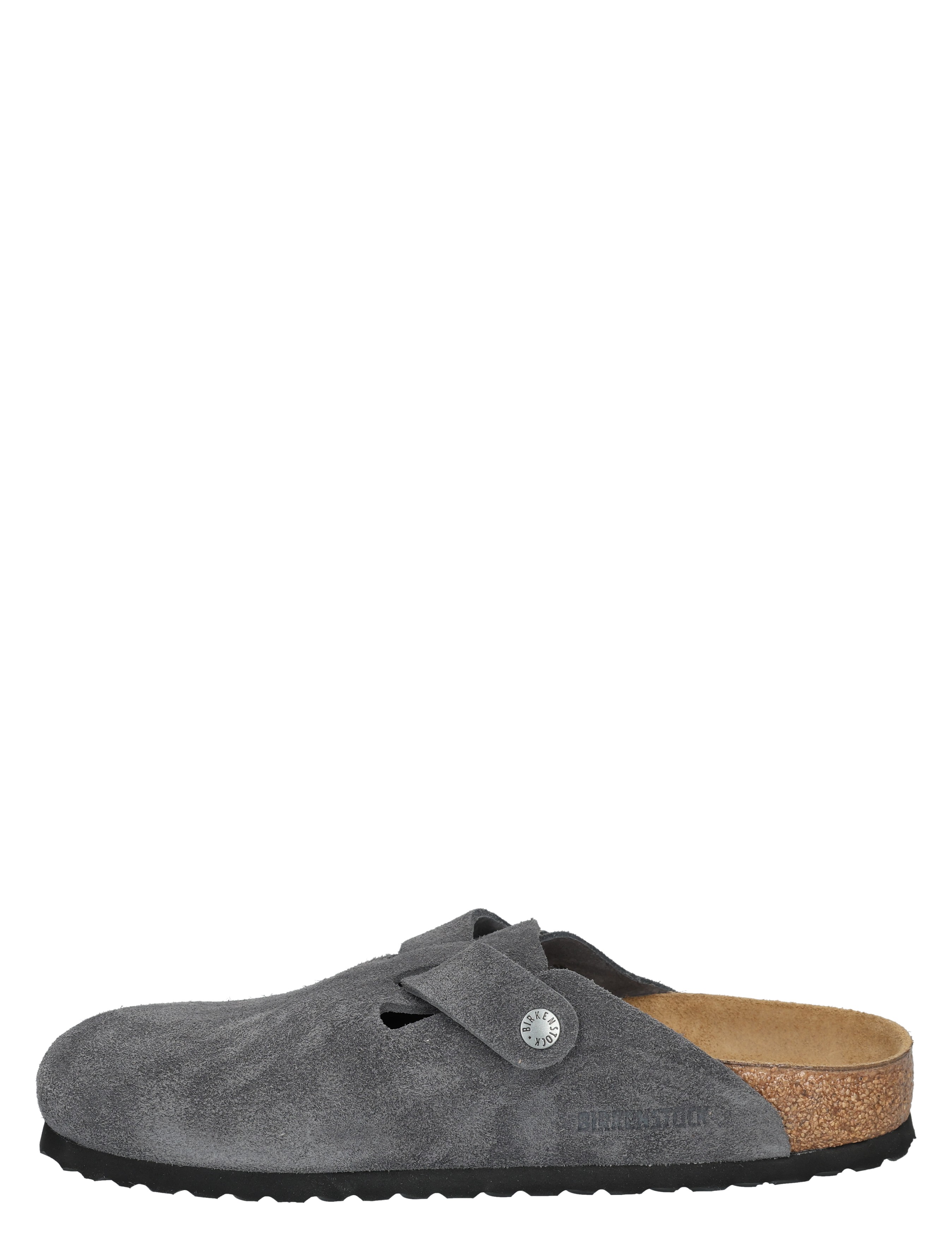Birkenstock - Boston 1031678 Suede Charcoal - Heren - Muiltjes - 49876_99_2