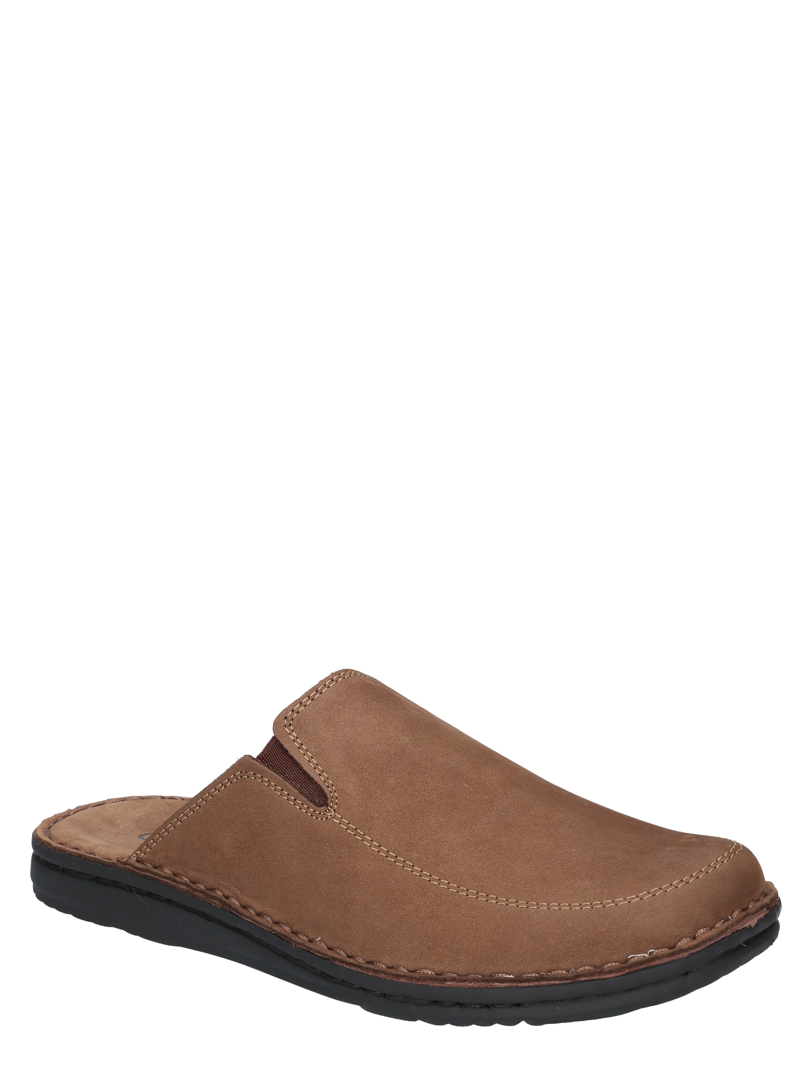 slipper, mocassin, bruine, leren, slip-on