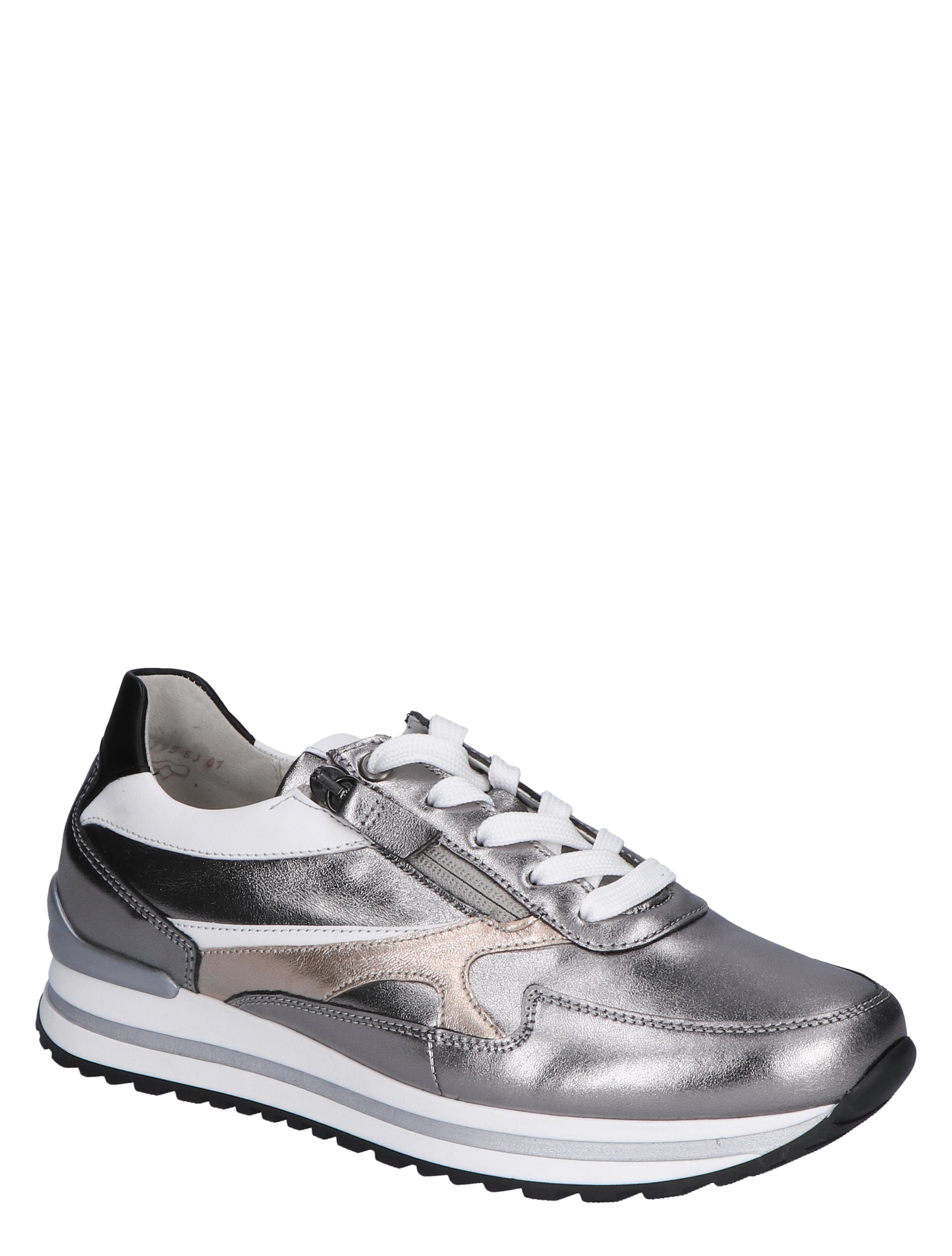 Gabor - 56.526.90 Silver White Black H-Wijdte - Dames - Veterschoenen - Casual Veterschoenen - 46191_99_3