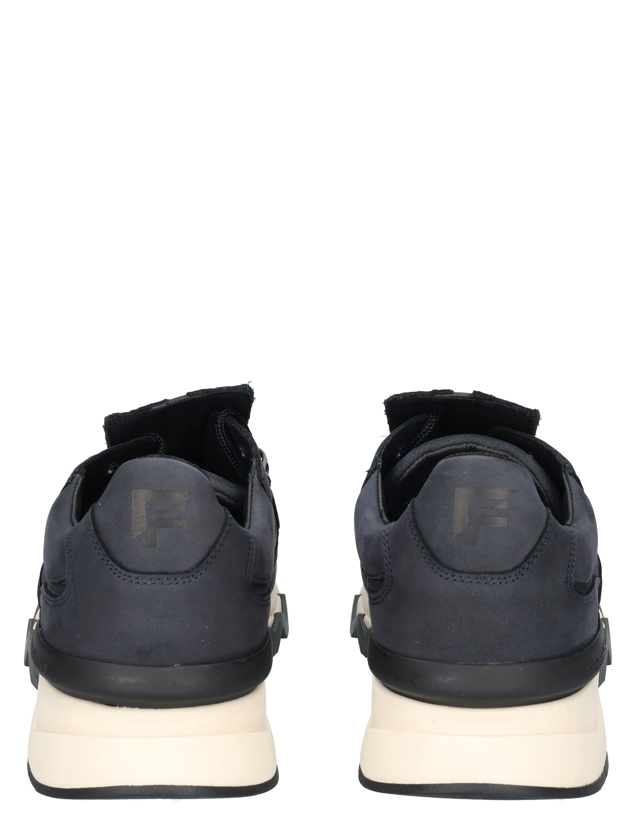 sneakers, navy, rope sole, low-cut, back view