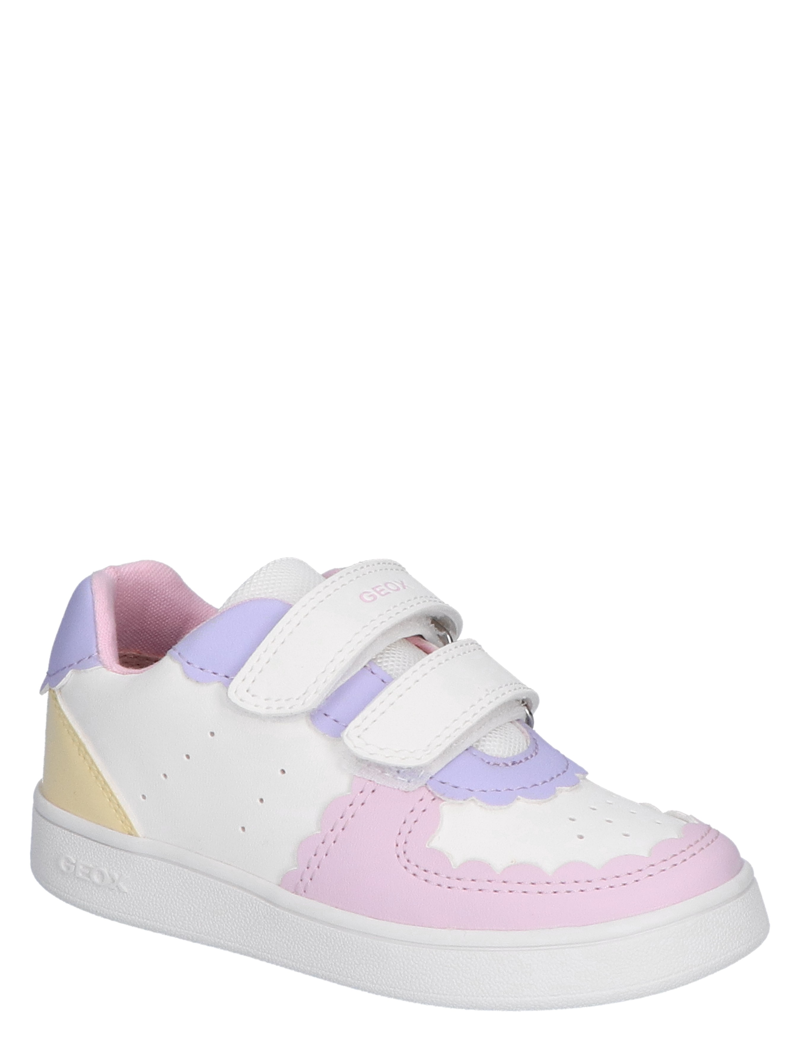 Geox - B555MA B55MA C1372 White/LT Yellow - Meisjes - Klittenbandschoenen - 46668_84_3