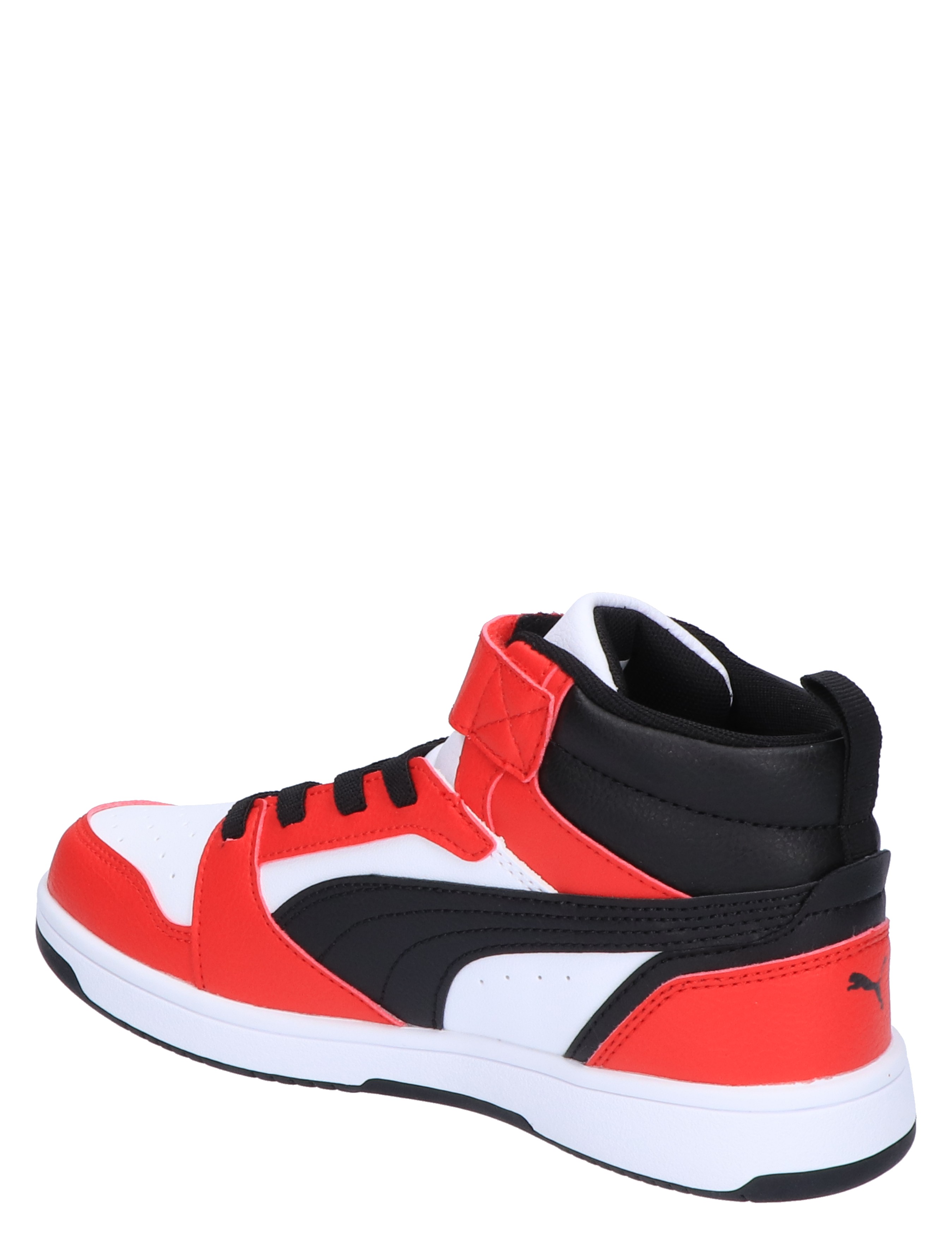 Rebound V6 Mid Basket Velcro White Black Red