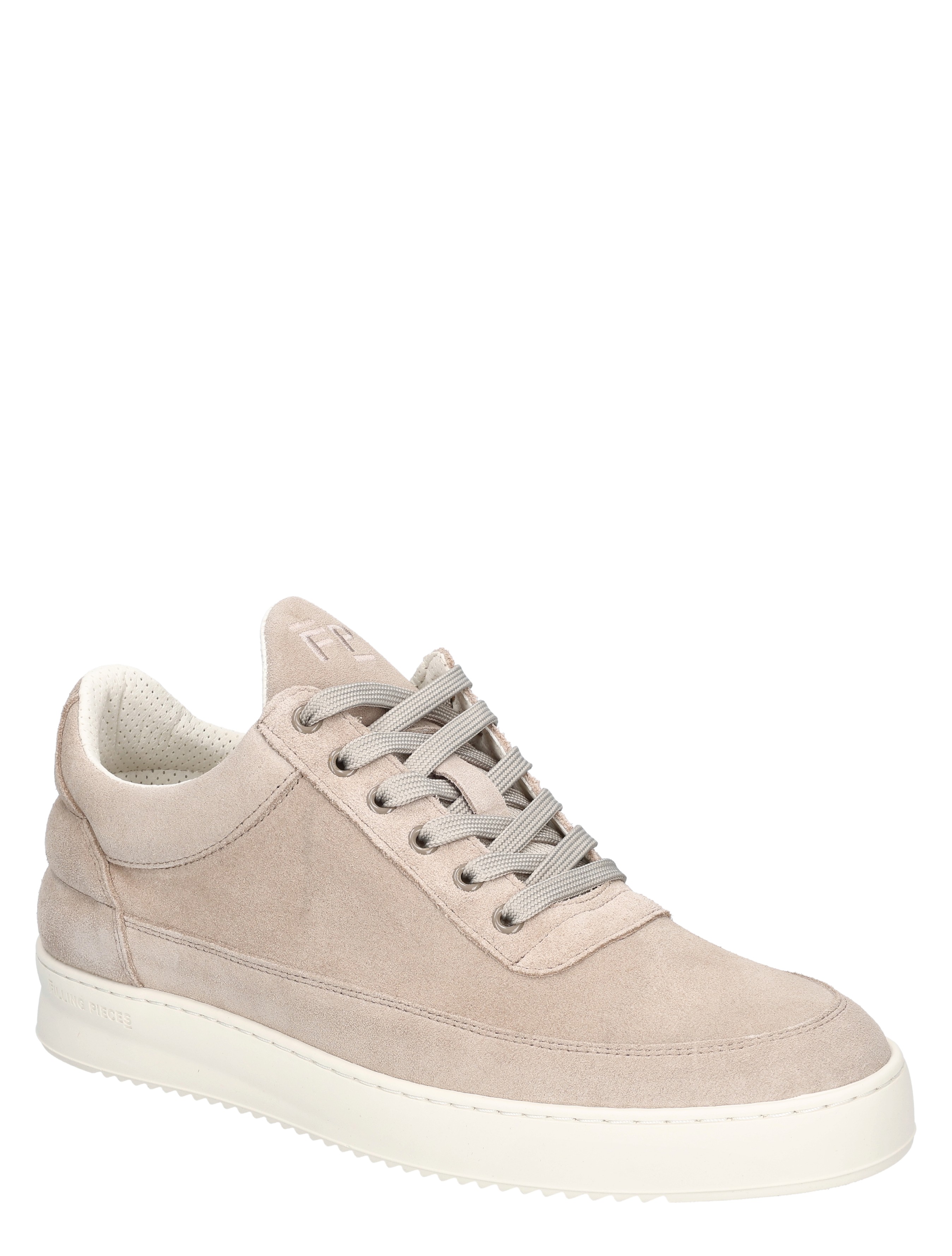 sneaker, beige, suede, veterschoenen, creme-witte zool