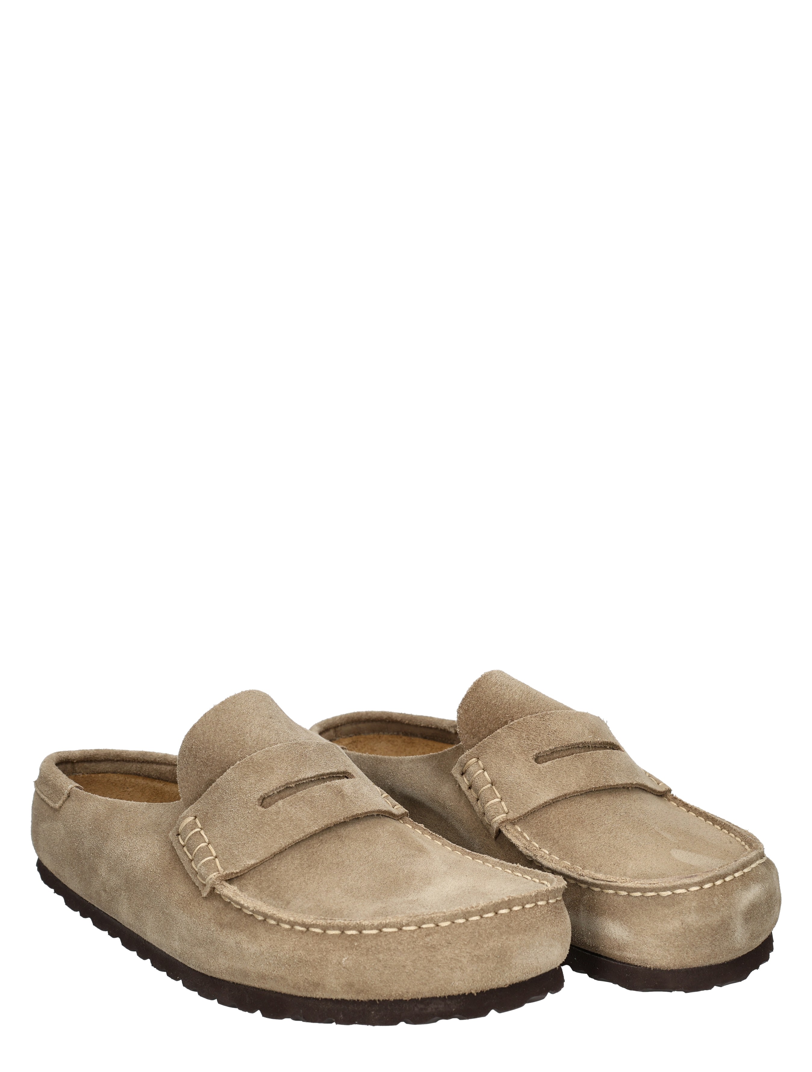 Birkenstock - Naples Wrapped Men Suede Taupe Narrow - Heren - Loafers - 49877_77_5