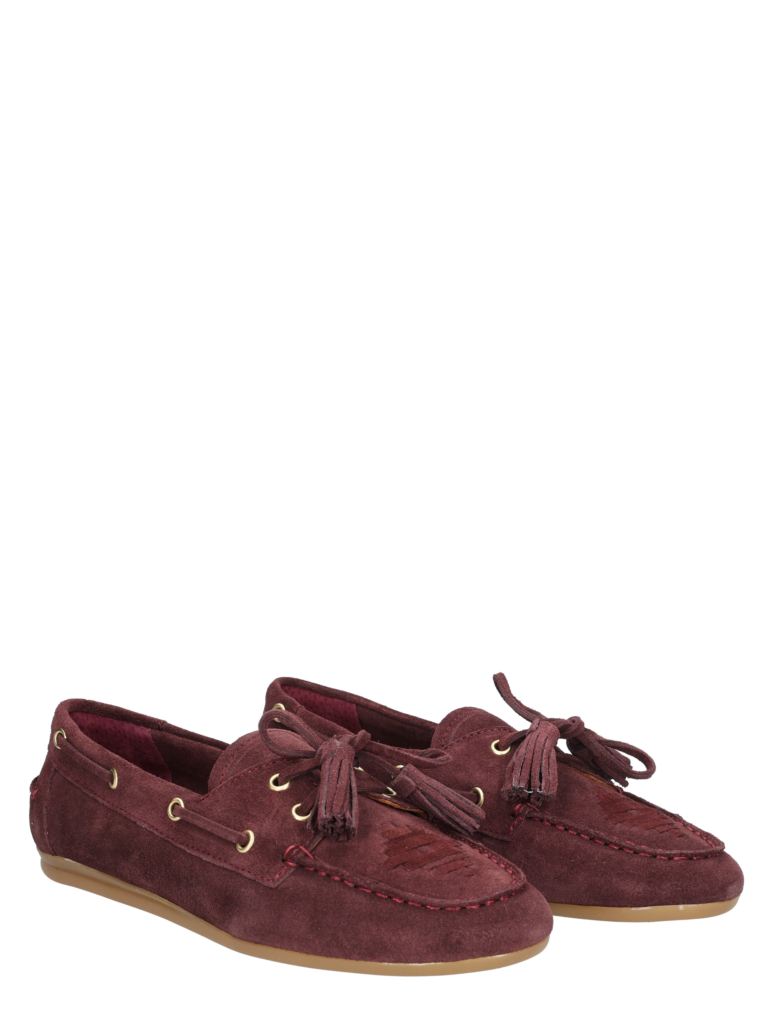 Toral Shoes - Shima Suede Moccasin Bordeaux Gold - Dames - Loafers - 49646_42_5