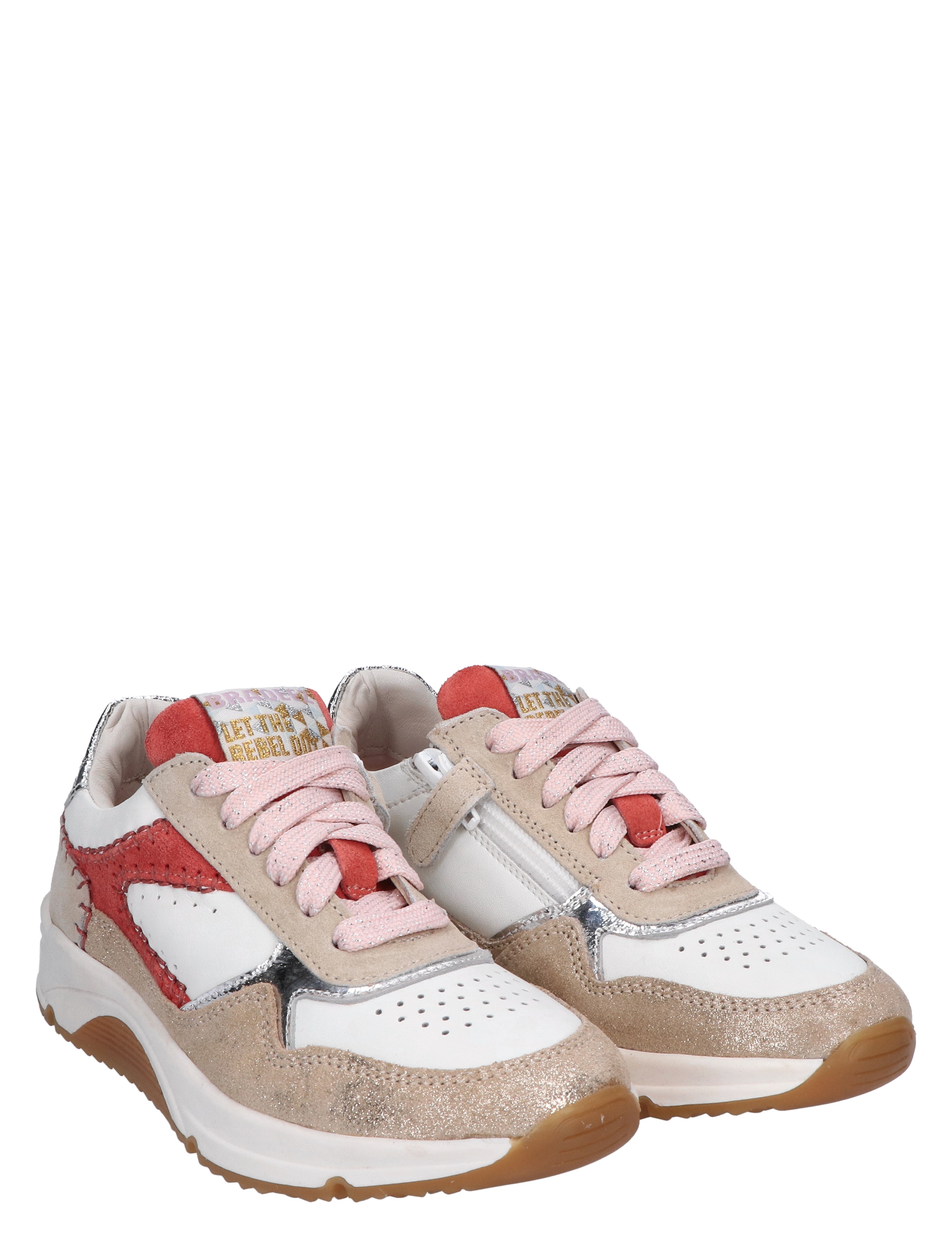 Braqeez - Feedhra Flow 994 Champagne - Meisjes - Lage Sneakers - Sneakers - 47137_78_5
