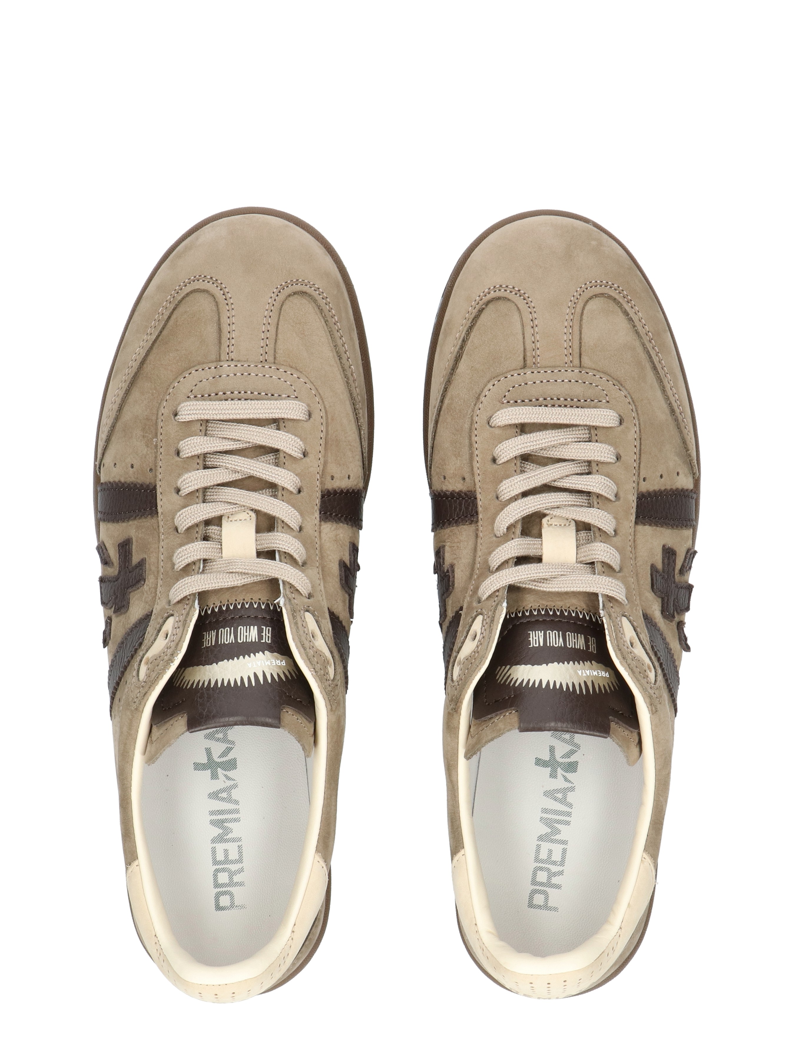 sneakers, low-top, beige, suede, laces