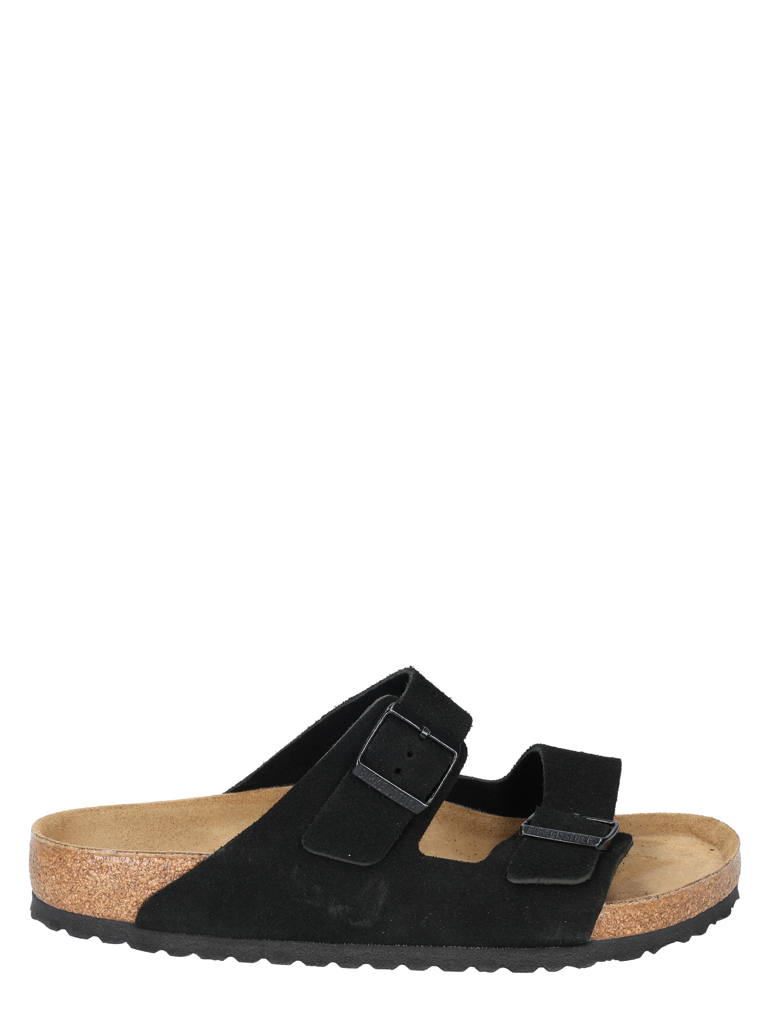 Birkenstock - Arizona Men Suede Black Regular - Heren - Slippers - 43742_11_2