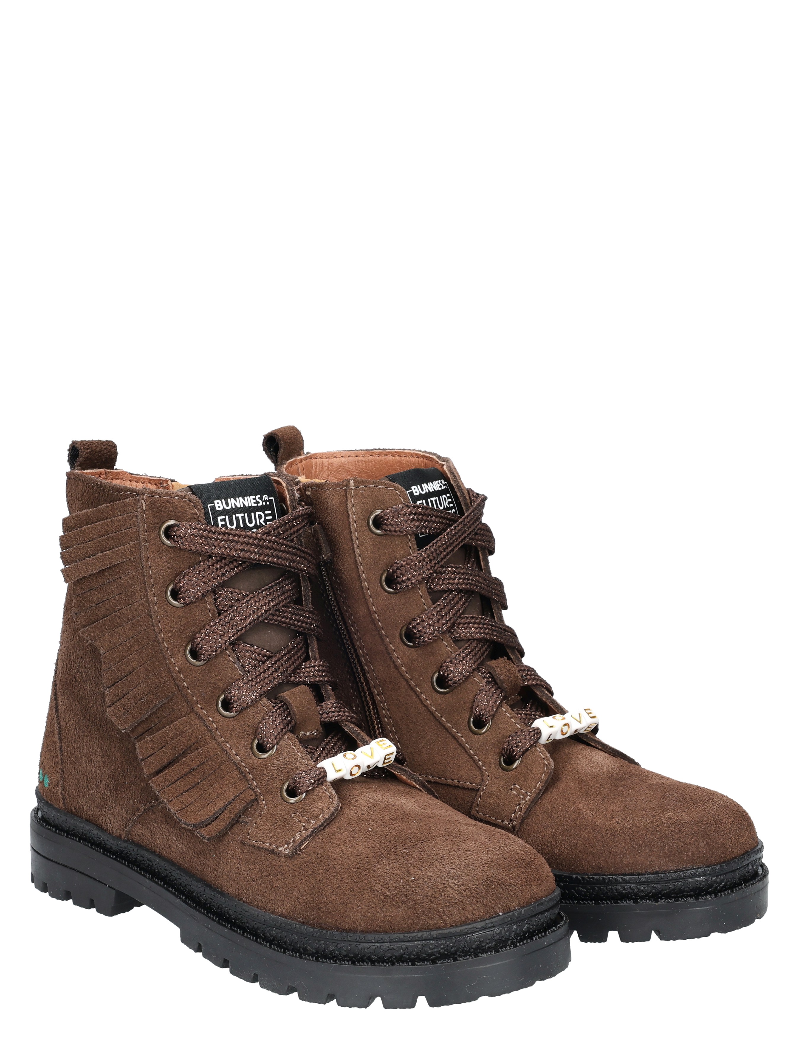 bruine boots, laarzen, suède, veters, zool