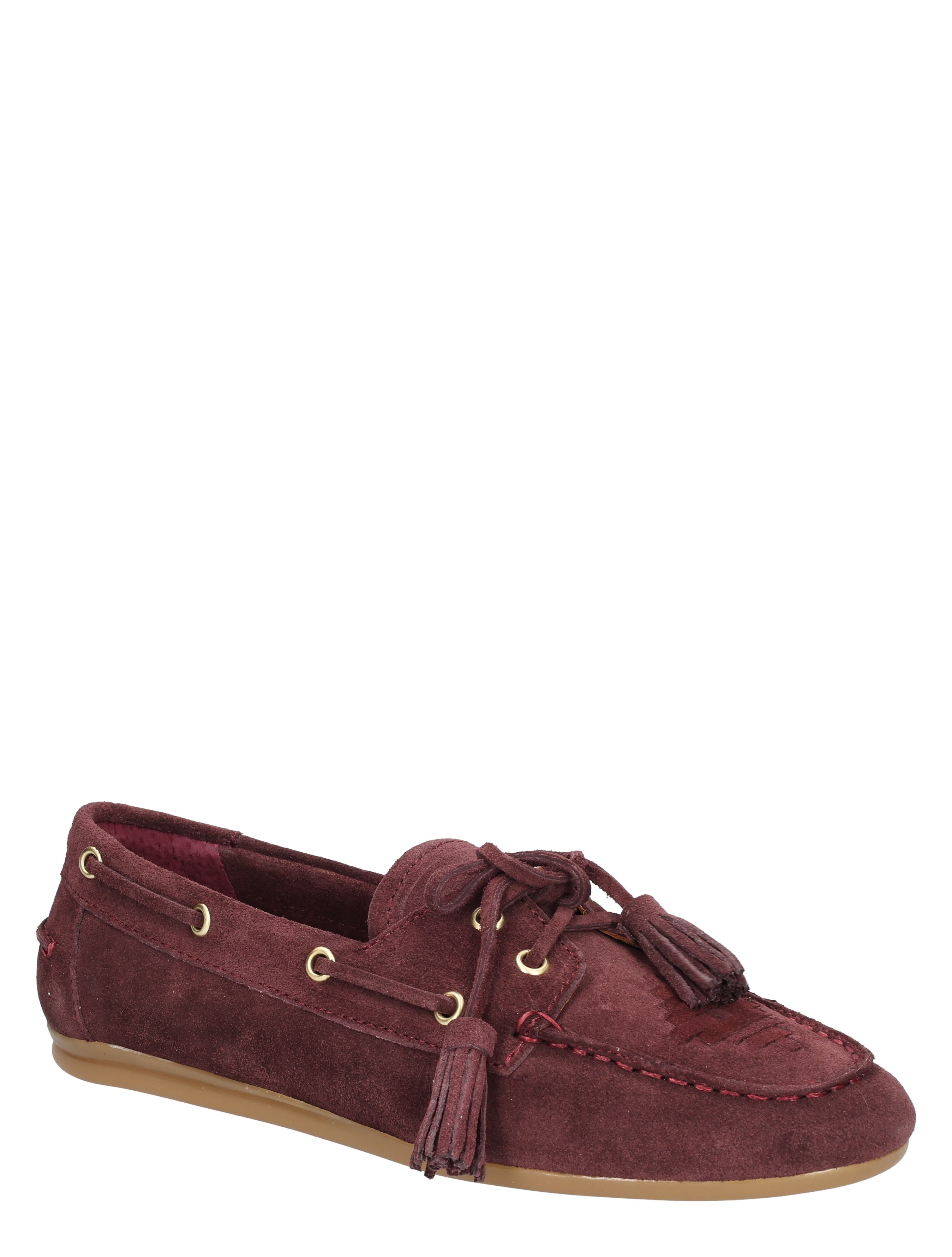 Toral Shoes - Shima Suede Moccasin Bordeaux Gold - Dames - Loafers - 49646_42_3