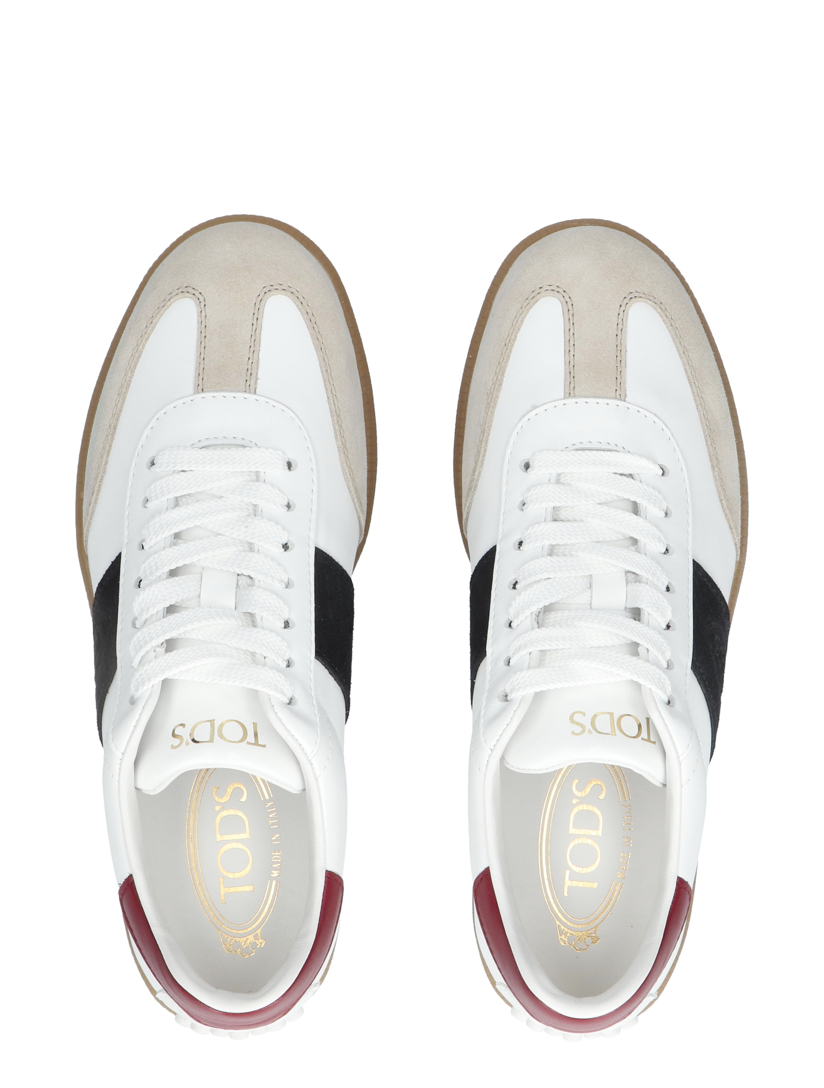 Tods - Tabs Sneakers in Leather YYF8 White Black - Sneakers - Dames - Lage Sneakers - 47388_81_7