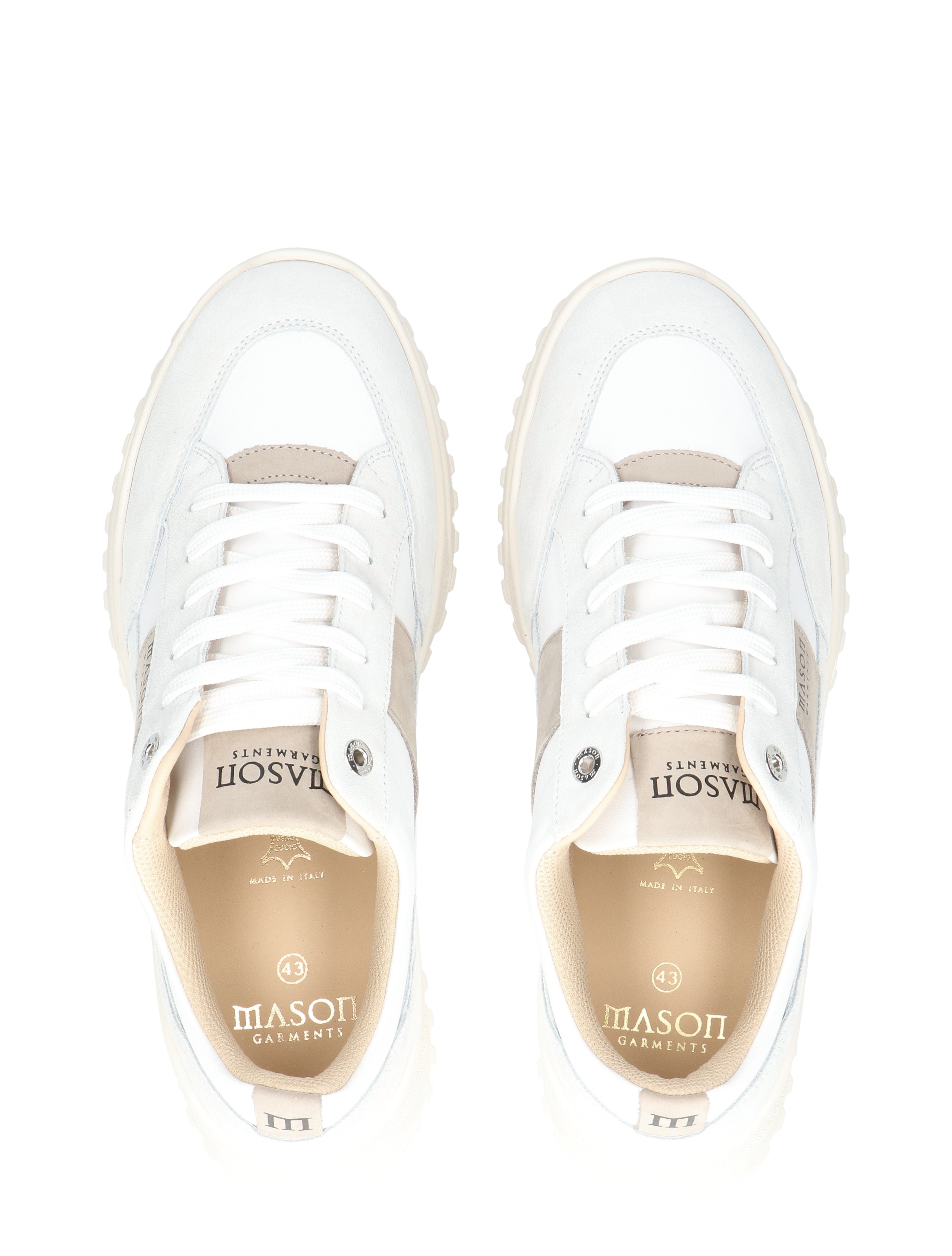 sneakers, laced, white, leather, platform