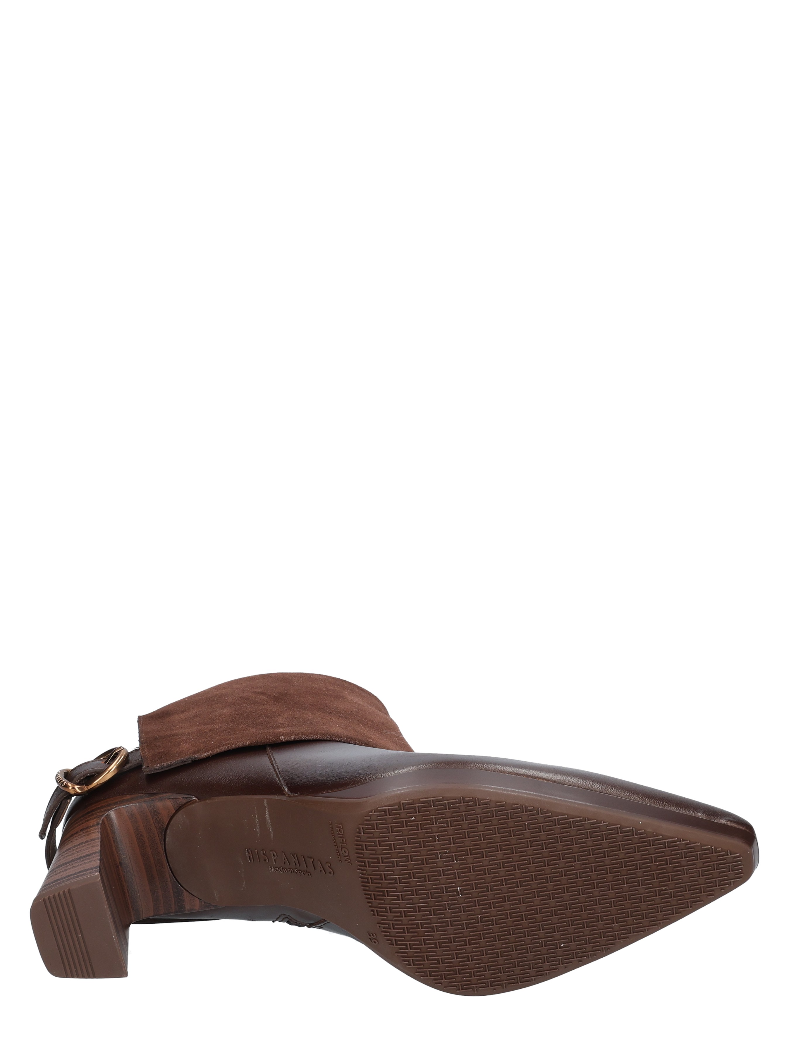Damesschoen, Boots, Bruin, Leer, Ruitvormige zool