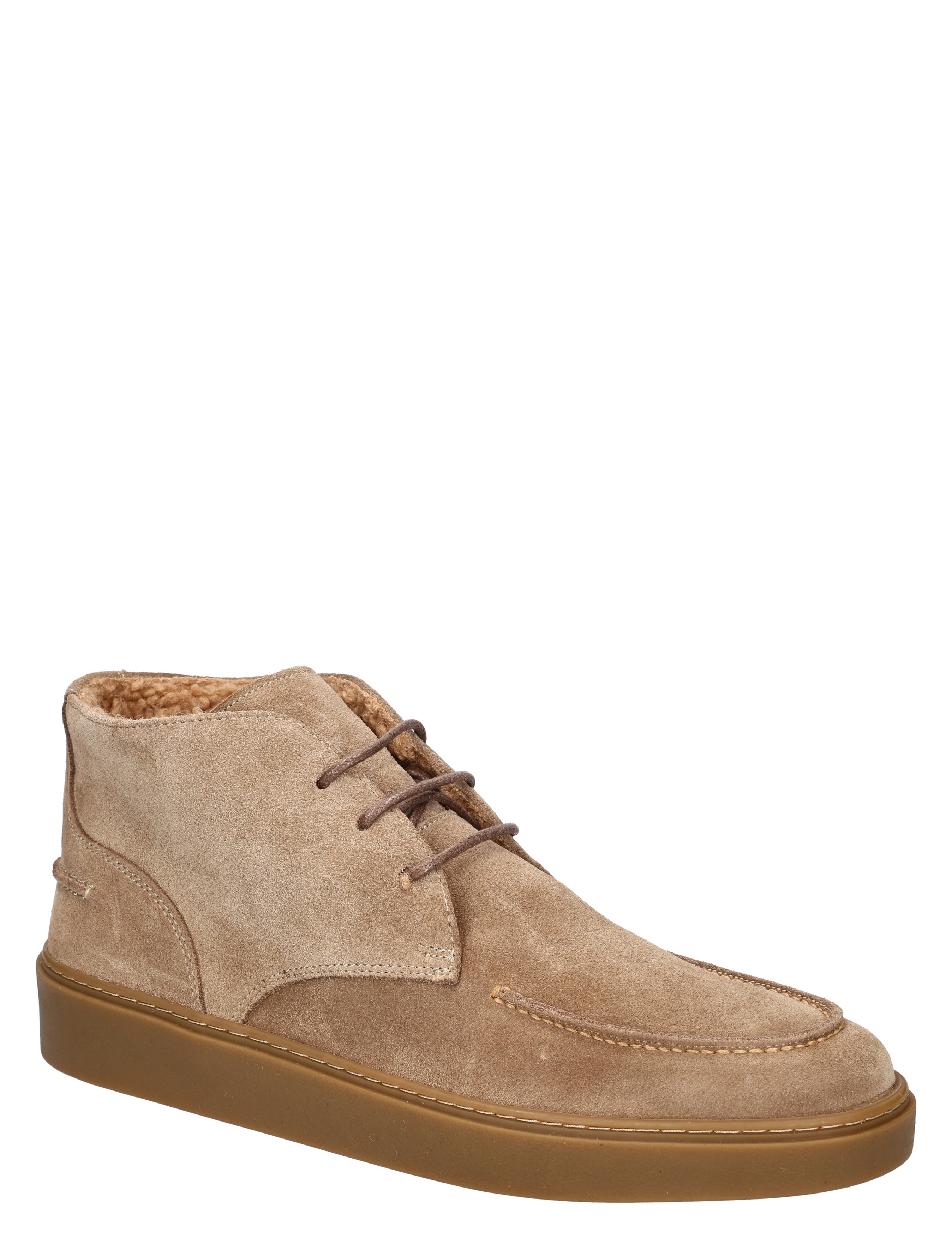 suede, veters, mid-cut, tan, crepezool