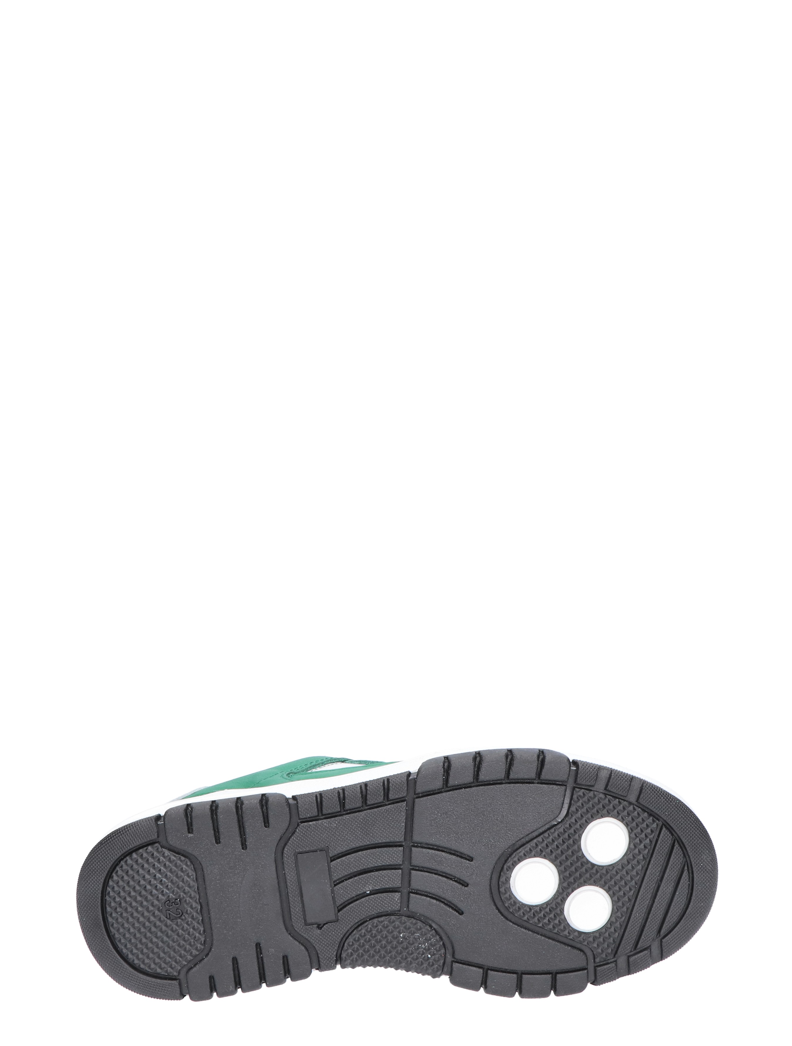 Basket Court Junior White Leather Green