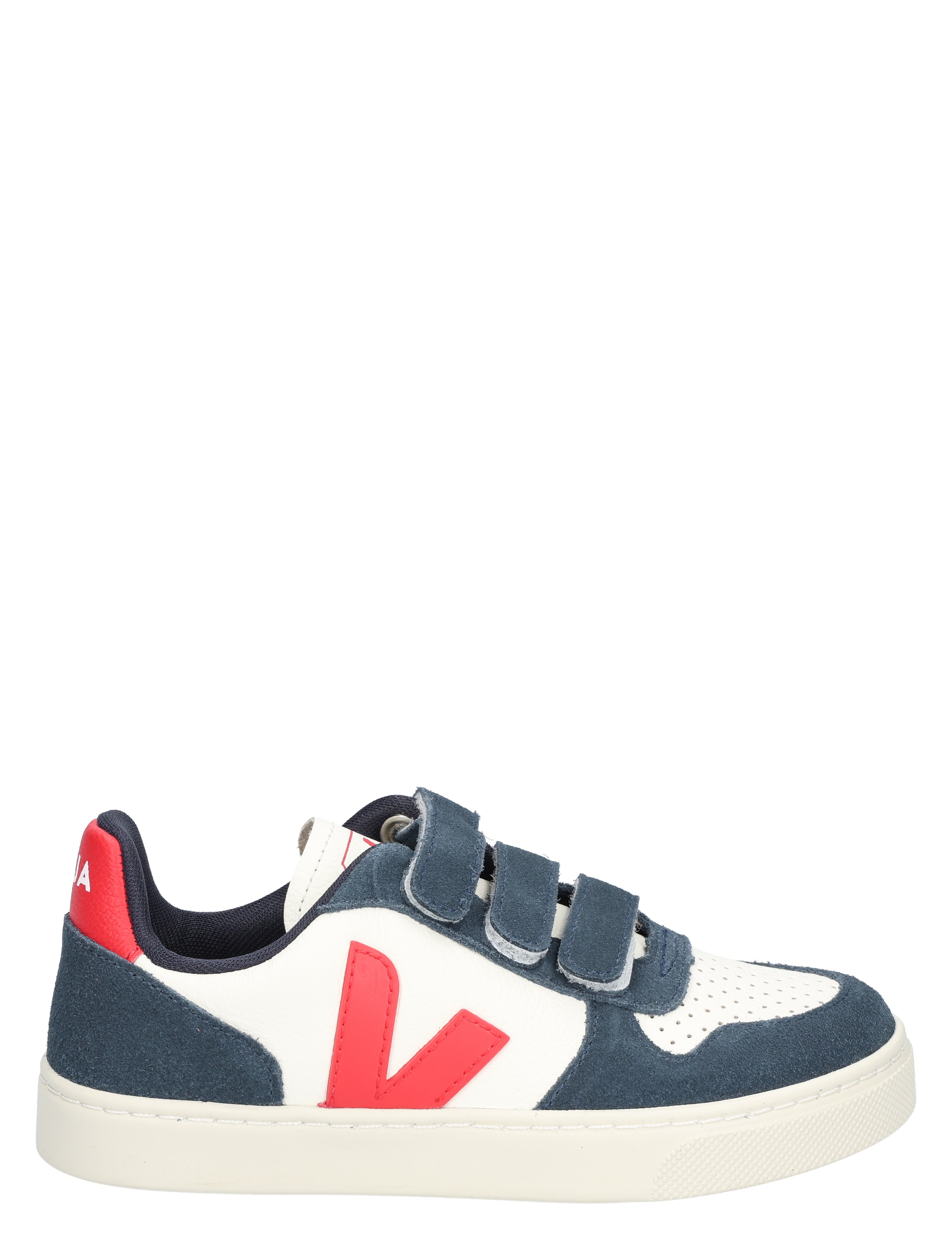 Veja - Small V-10 Kids Leather CV0520616C Pure Pekin Nautico - Meisjes - Jongens - Sneakers - Lage Sneakers - Lage Sneakers - Sneakers - 48209_83_1