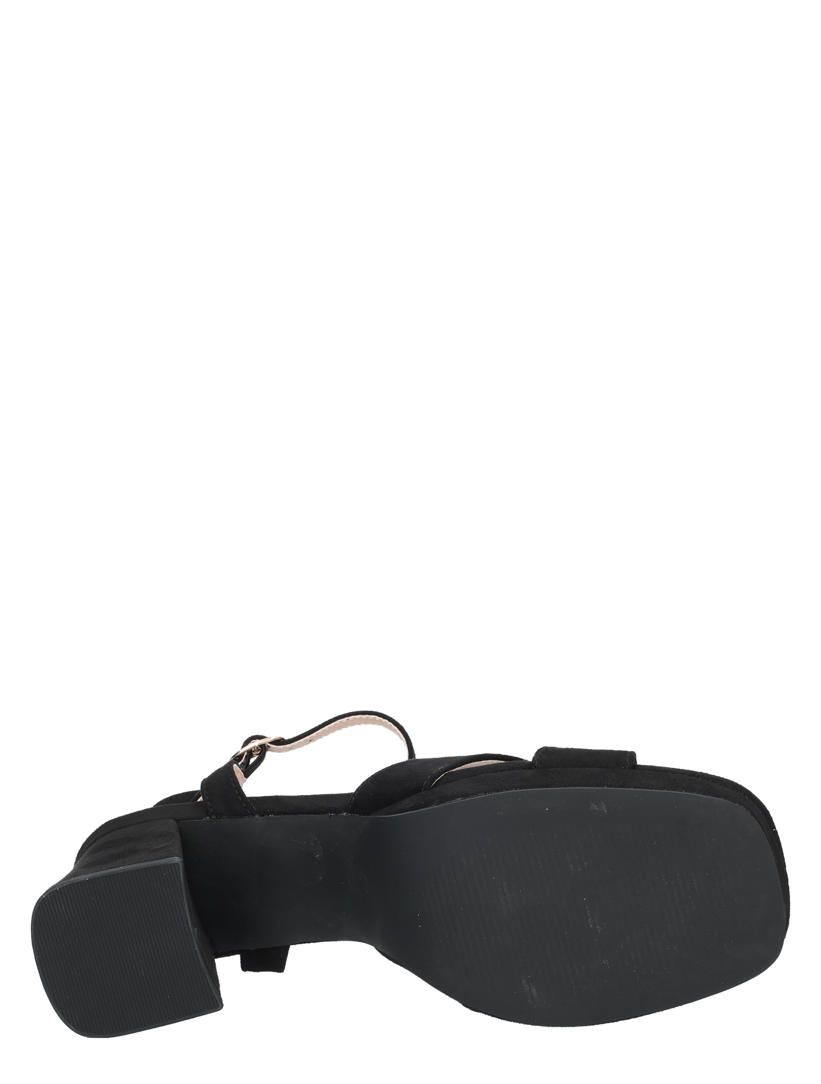 sandalen, zwarte, hakken, sleehak, sandaal met band